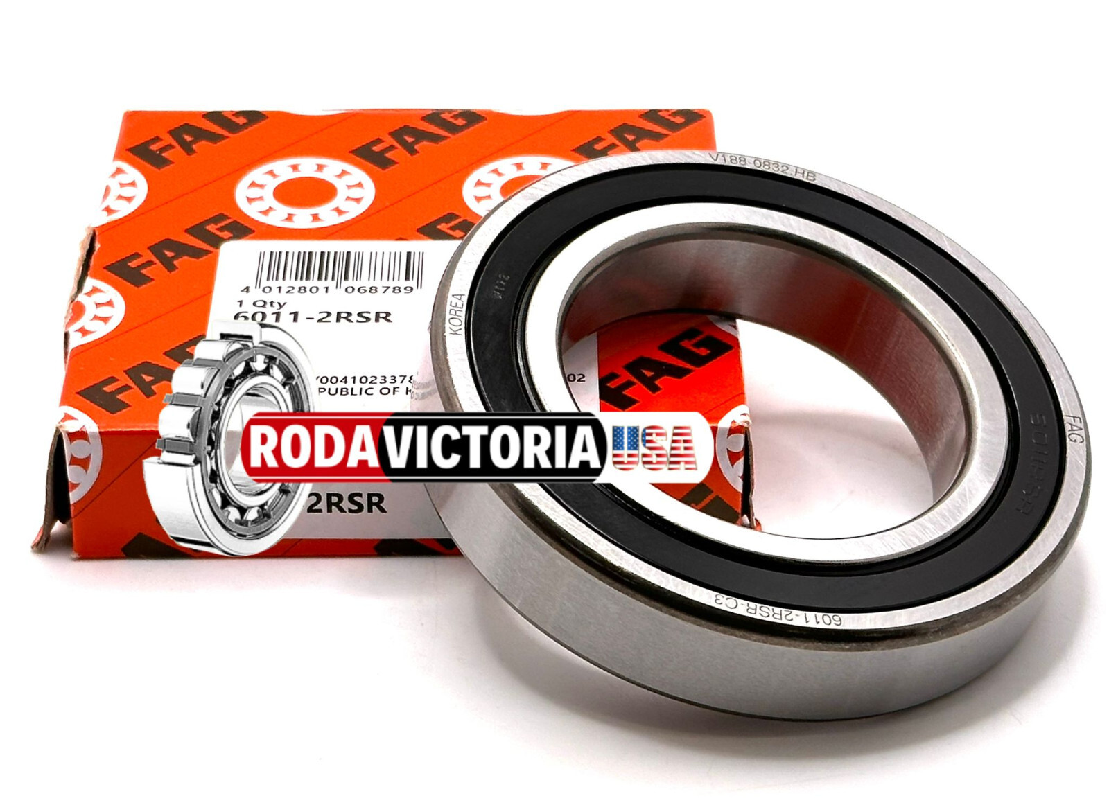 FAG 6011 C3 DEEP GROOVE BALL BEARING, OPEN, NO SEALS 55x90x18mm
