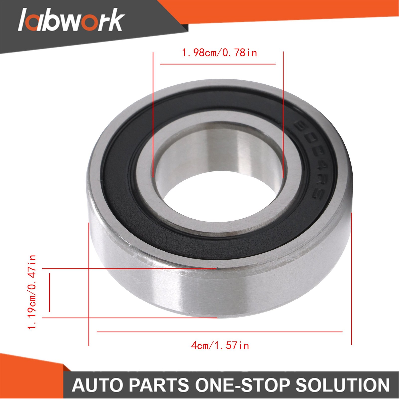 Labwork 6004-2RS C3 Ball Bearing 20x42x12mm 10 Pcs Premium Rubber Sealed