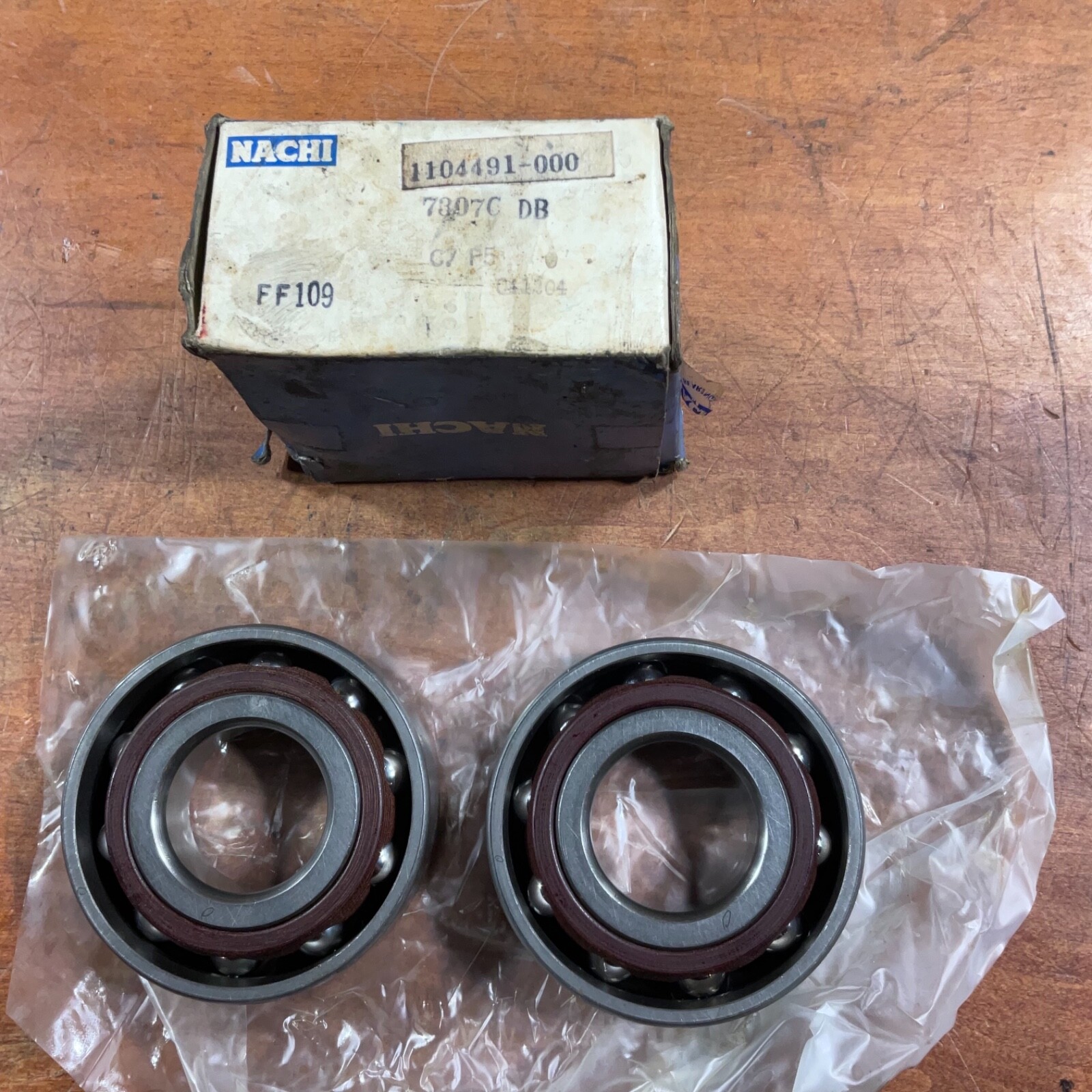 Nachi Super Precision Bearing Matched Pair 7307C DB 35mm Bore x 80mm OD x 21mm W