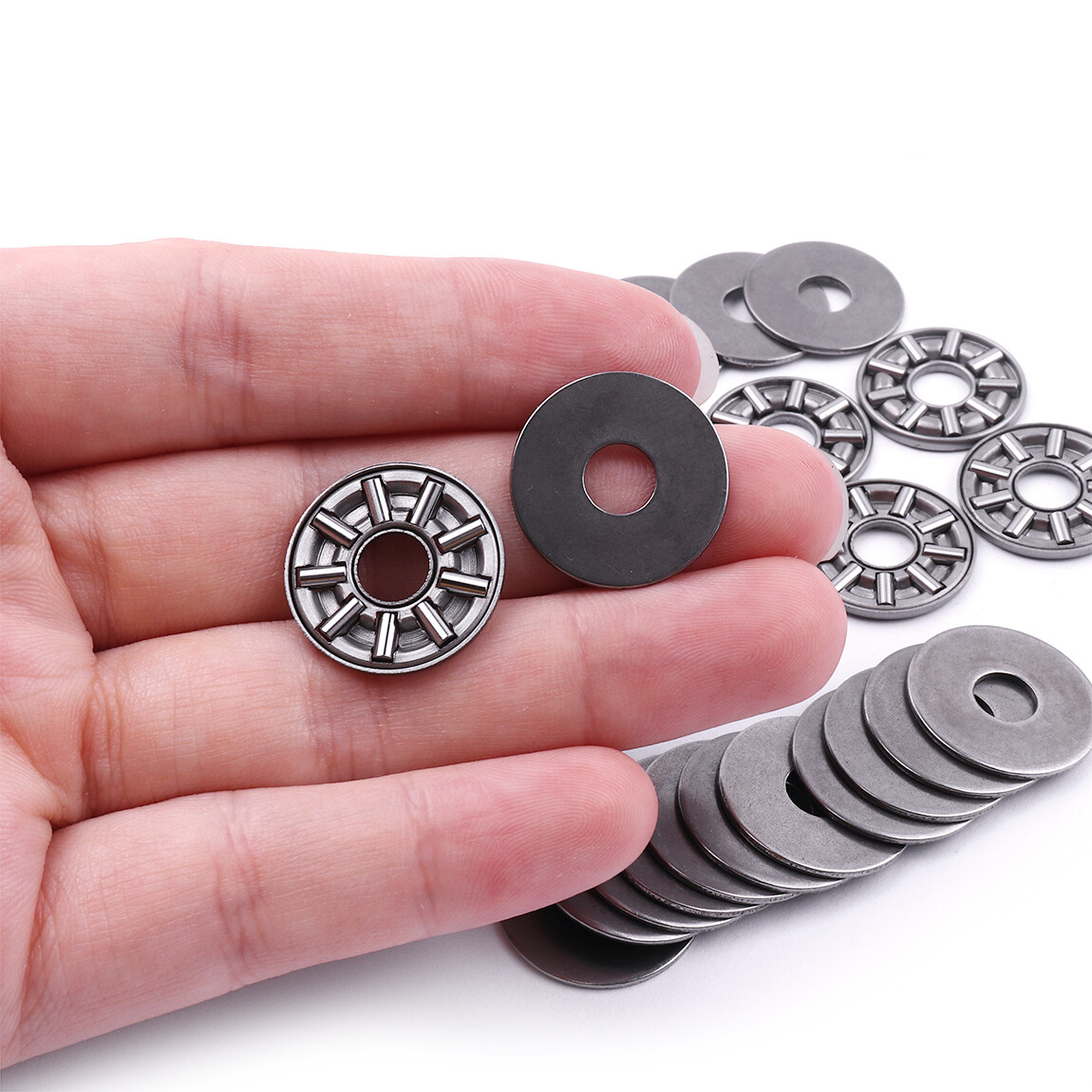 10x Thrust Needle Roller Bearing 10*24*2mm Thrust Bearings With 2 Washers