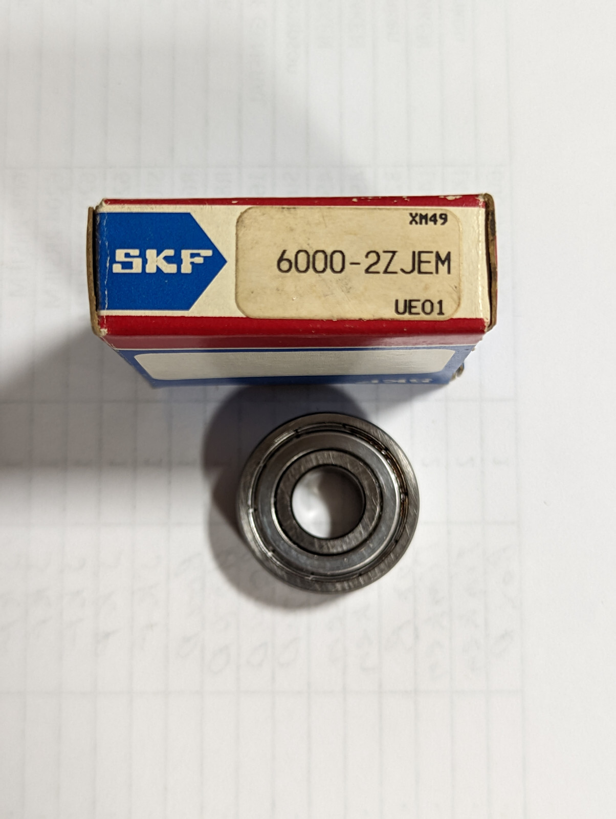 SKF 6000 2ZJEM Radial/Deep Groove Ball Bearing – Round Bore, 10 mm ID *NOS*
