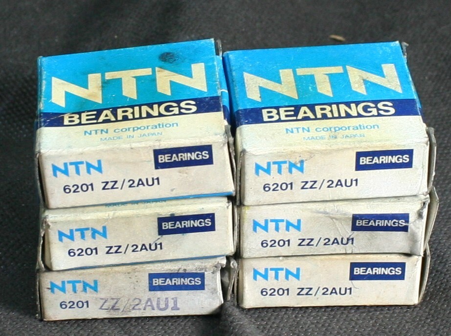 Six (6) NTN 6201 ZZ/2AU1 Deep Groove Bearings 12MM ID Japan NEW