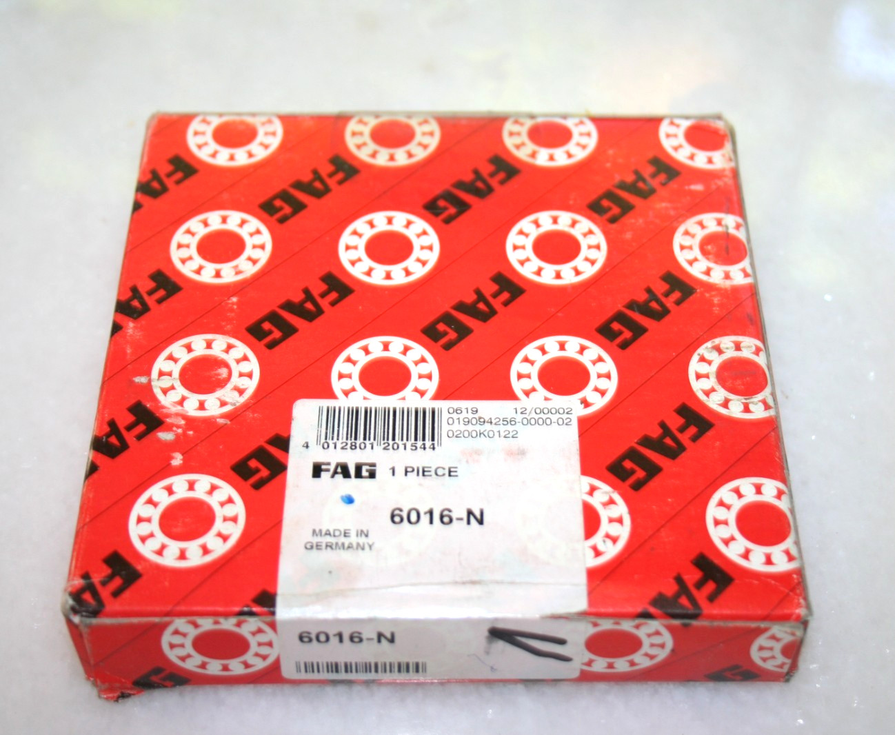 GENUINE FAG 6016-N Deep Groove Bearing w/Snap Ring 80x125x22mm * NEW UNOPENED *
