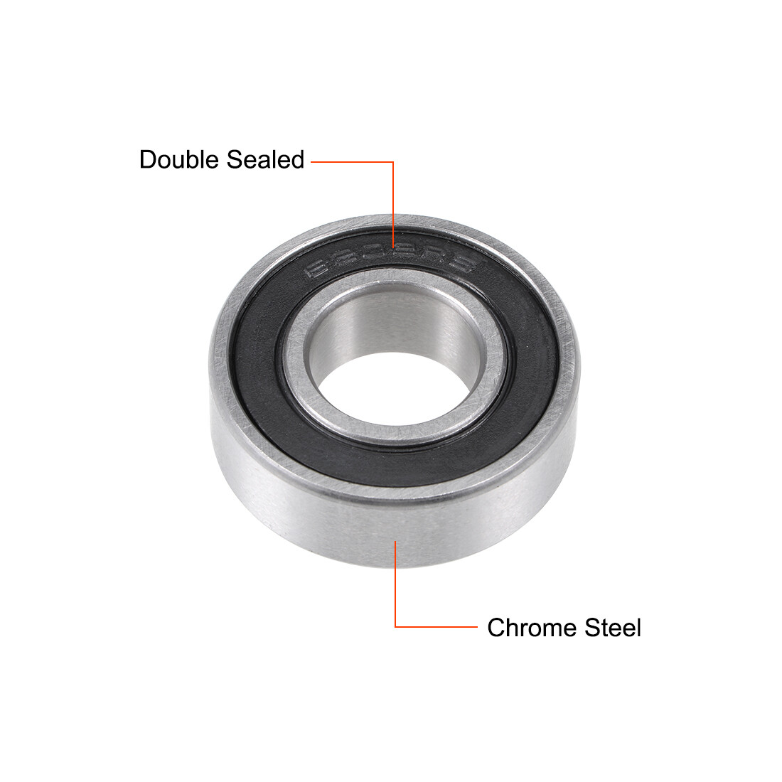 6202-16-2RS Deep Groove Ball Bearing 16x35x11mm Double Sealed Bearings 2pcs