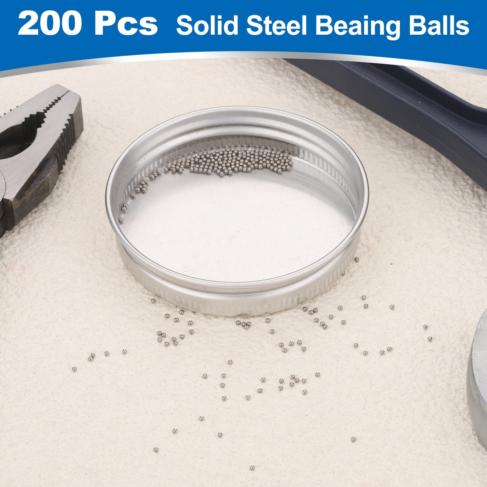 200 Pcs 1mm Bearing Ball BICYCLE CASTERS 440C Stainless Steel G10 Precision Ball