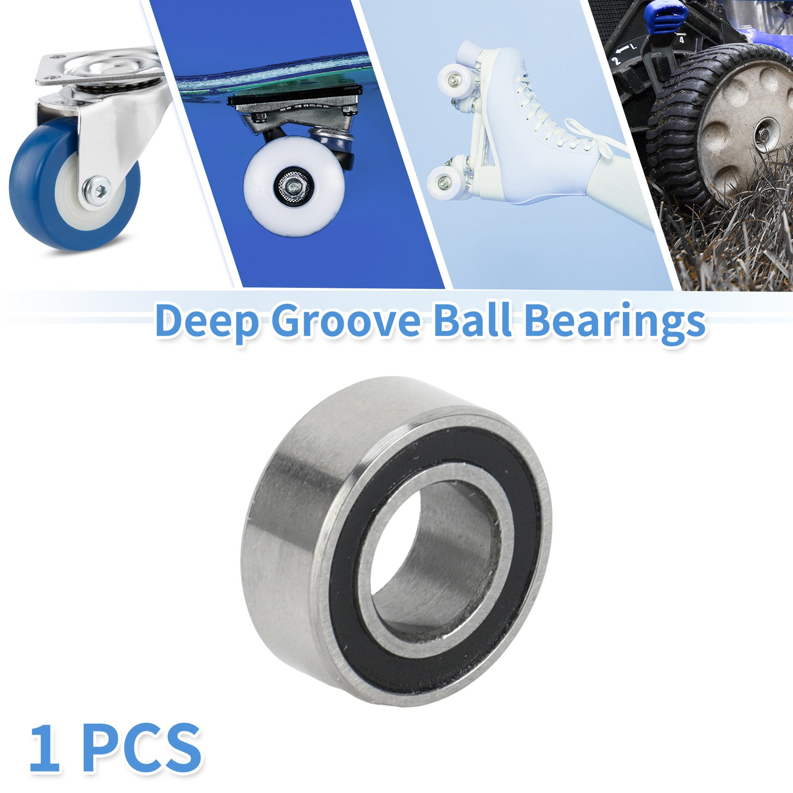MR105-2RS Deep Groove Ball Bearings 5x10x4mm 1 Pc Scooter Skateboard Wheel