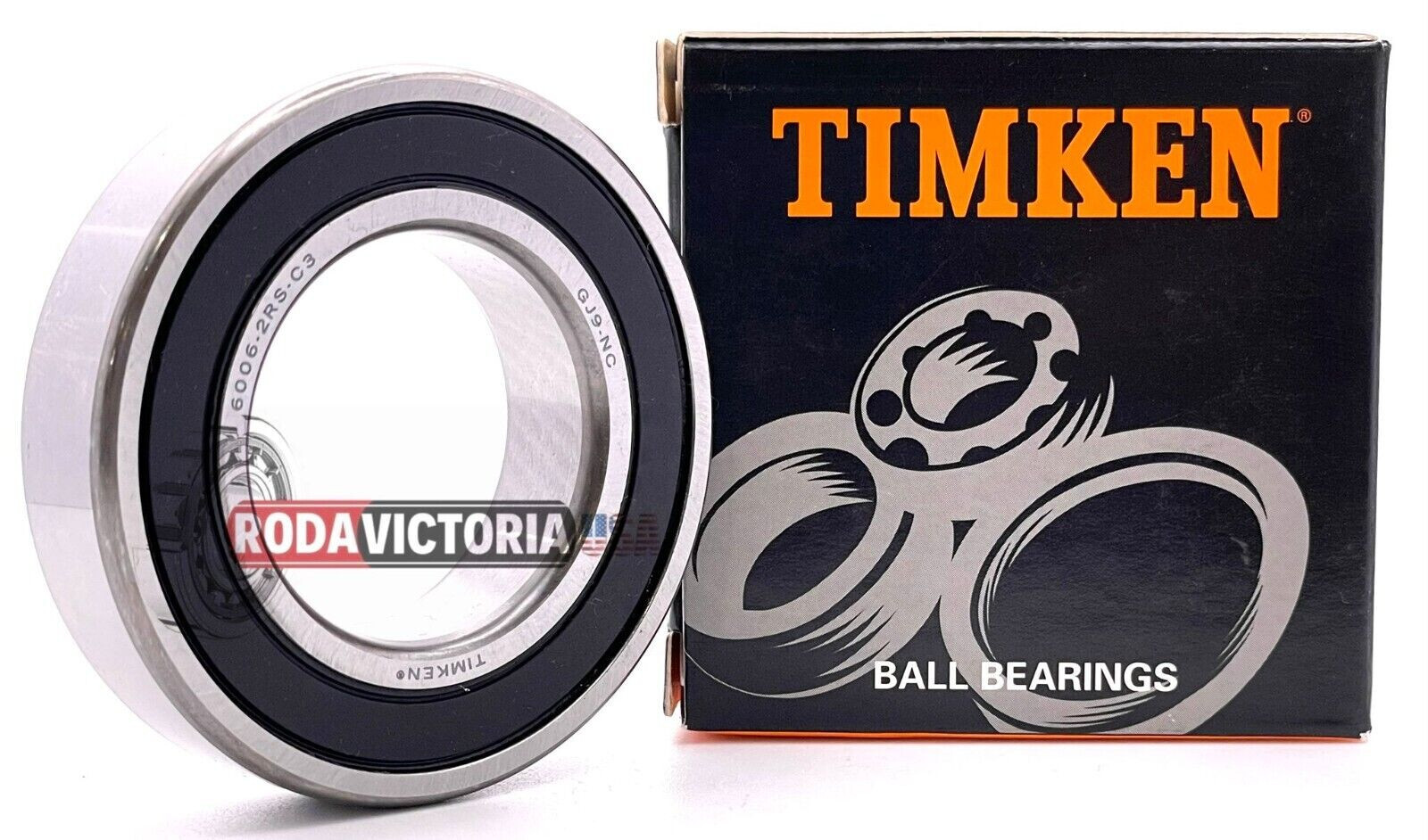 TIMKEN 6214 2RS C3 DEEP GROOVE BALL BEARING, RUBBER SEALED 70x125x24mm