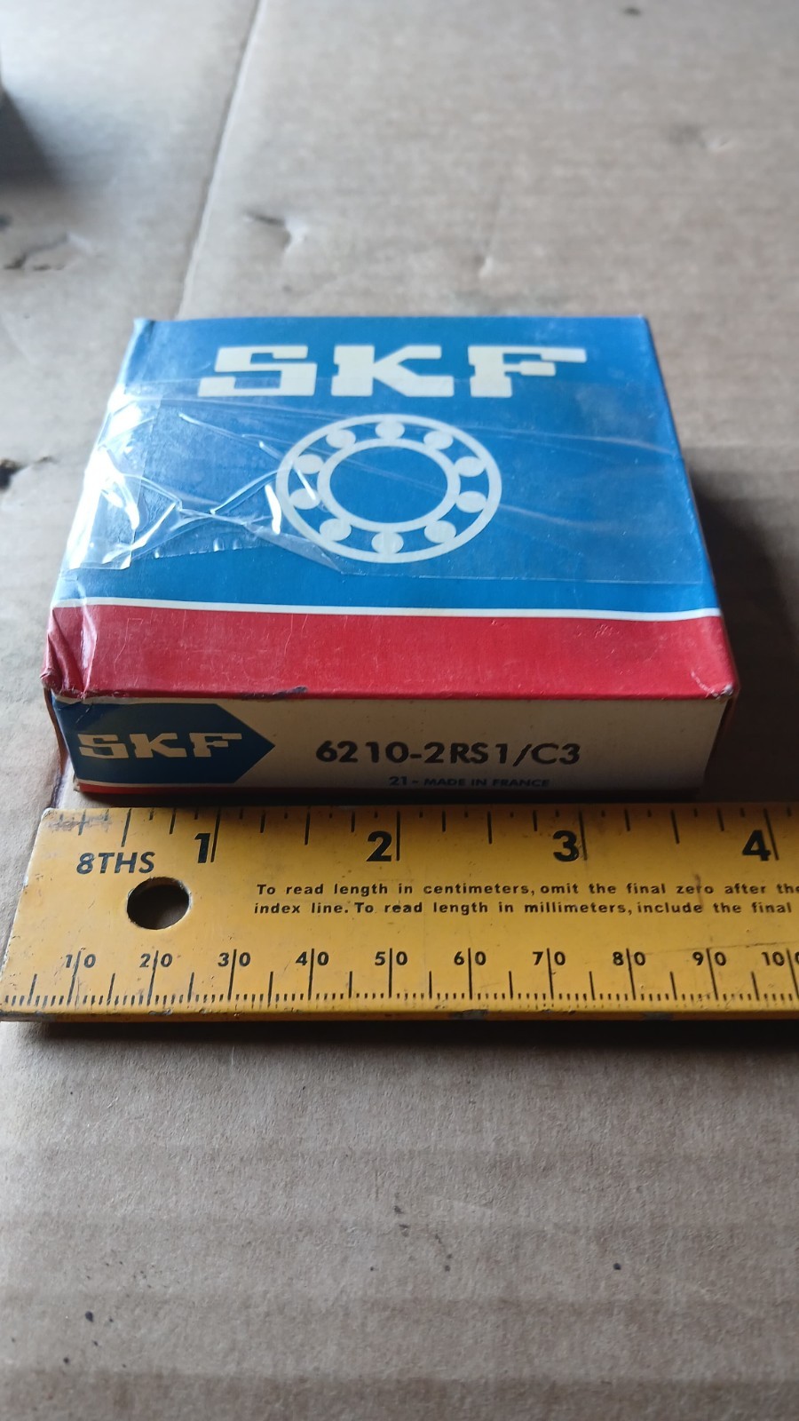 SKF 6210 2RS1 C3, Single Deep Groove Roller Bearing, 6210 2RS1