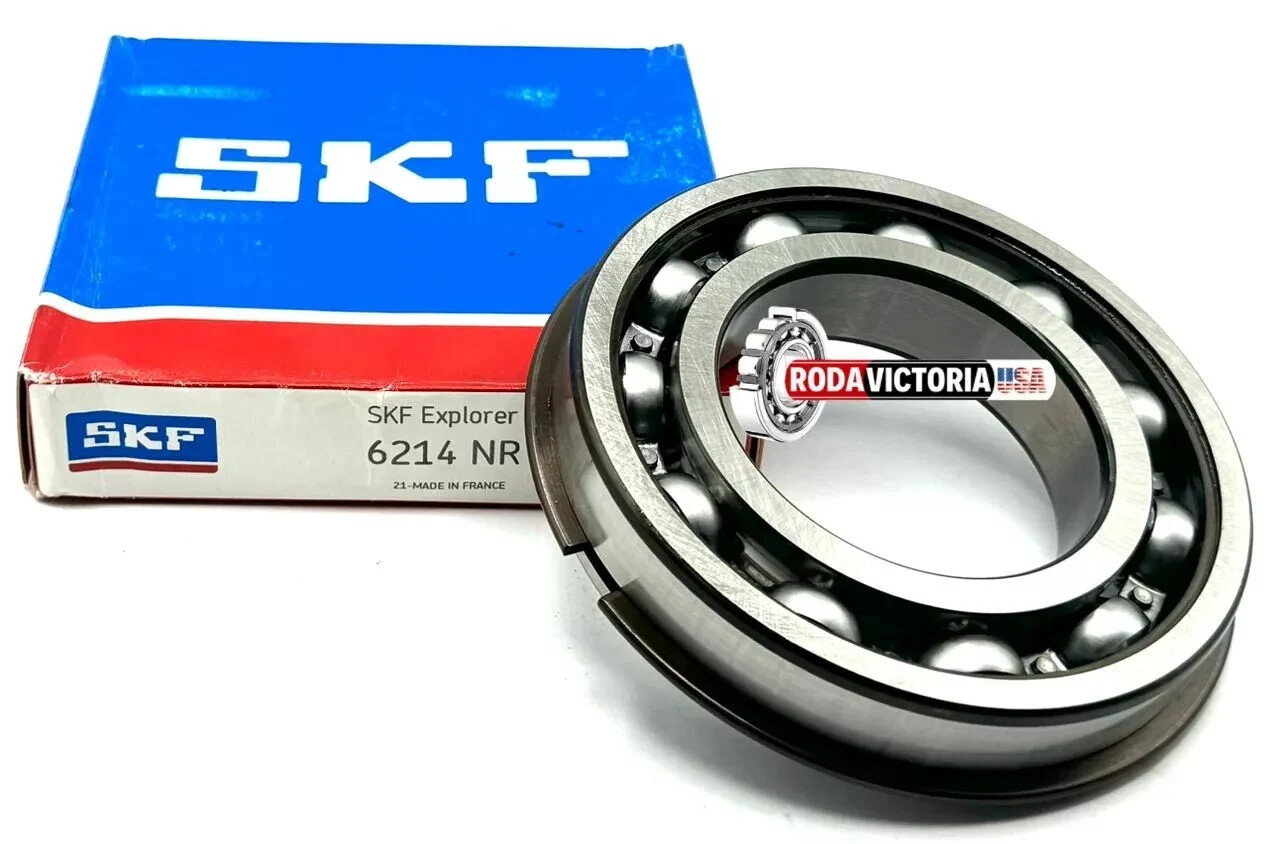 SKF 6214 NR DEEP GROOVE BALL BEARING, OPEN TYPE + SNAP RING 70x125x24 mm