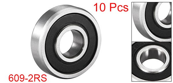 10pcs 609-2RS Deep Groove Ball Bearings Double Sealed High Carbon Steel Z1