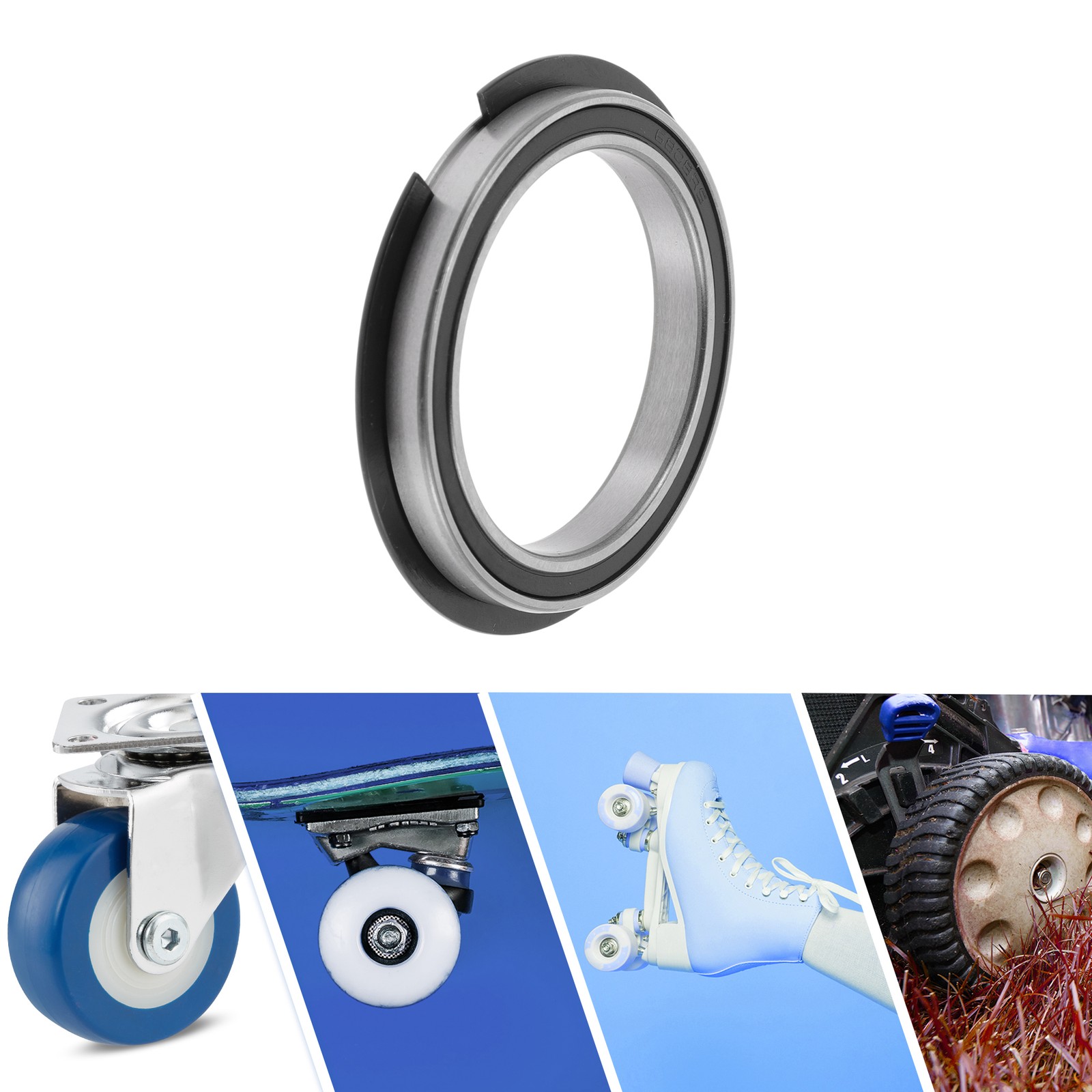 6808NR2RS Deep Groove Ball Bearings 40x52x7mm 1Pc Scooter Skateboard Wheel