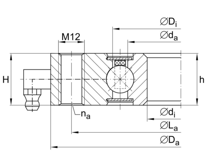 VU130225 INA (200x290x24mm) Four-point contact bearing