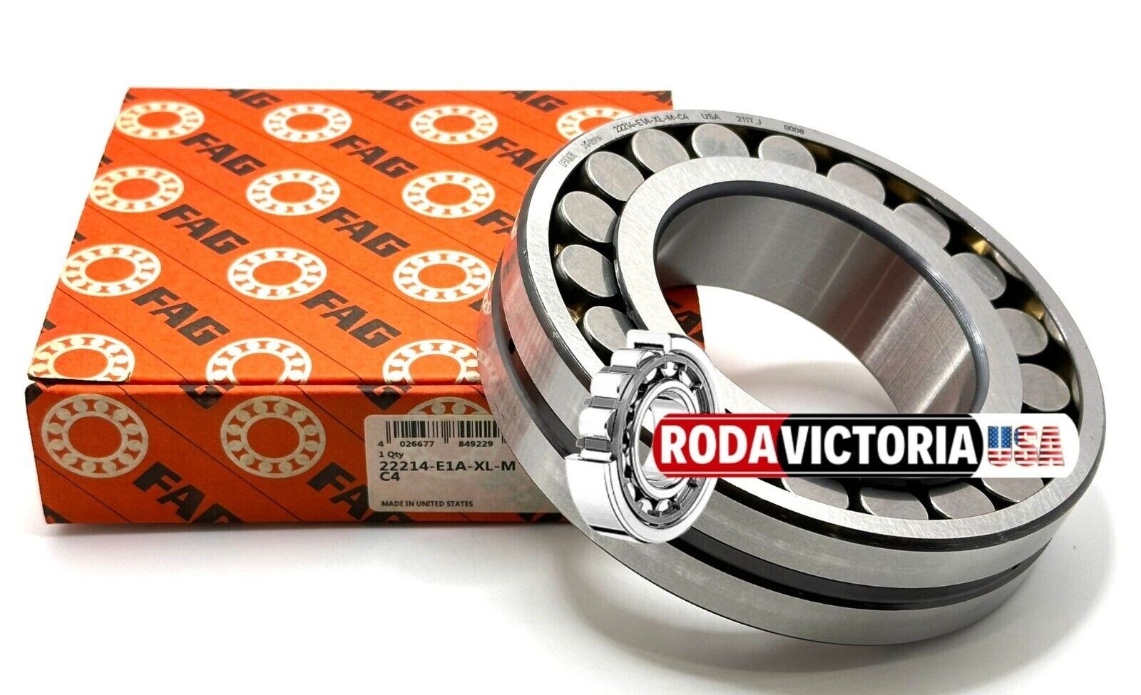 FAG (Schaeffler) 22214-E1-XL M C4 Spherical Roller Bearing BRASS CAGE 70x125x31m