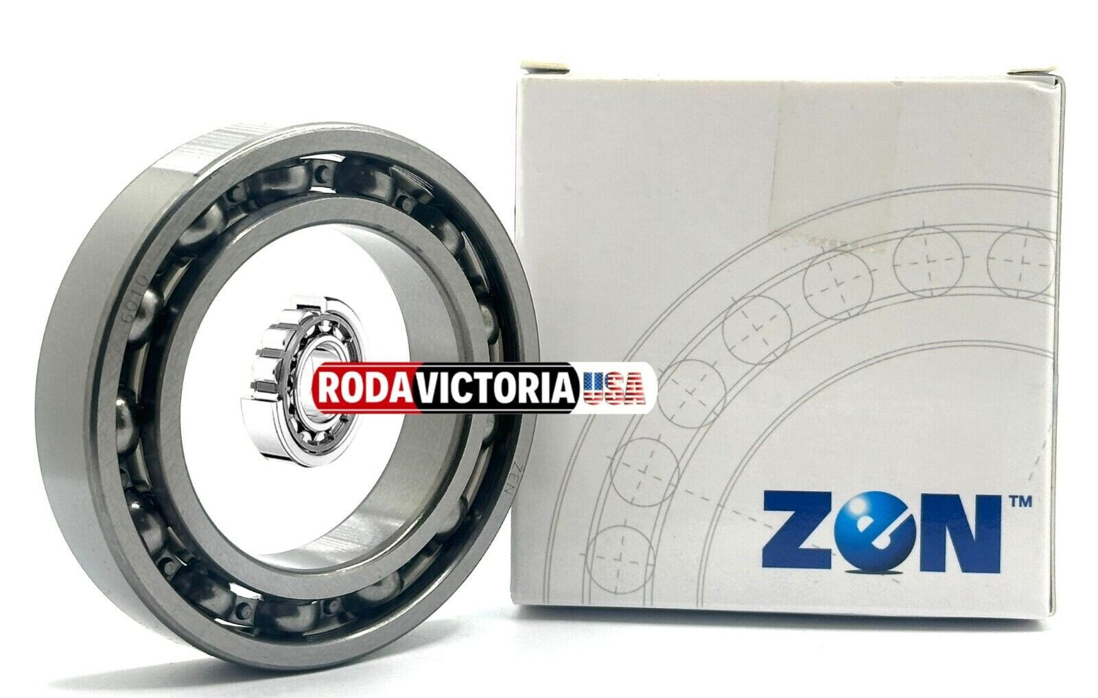 ZEN 6010 C3 DEEP GROOVE BALL BEARING, OPEN TYPE, NO SEALS