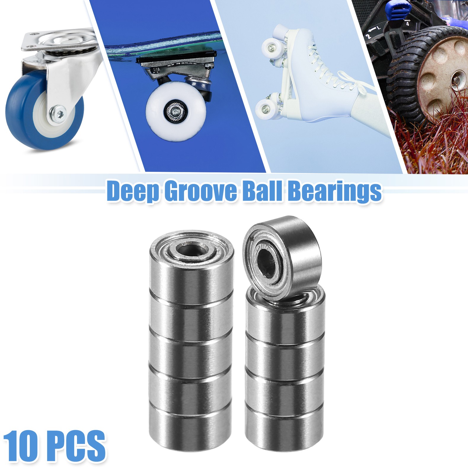10pcs 692ZZ 2x6x3mm Double Metal Shield Single Row Deep Groove Ball Bearings