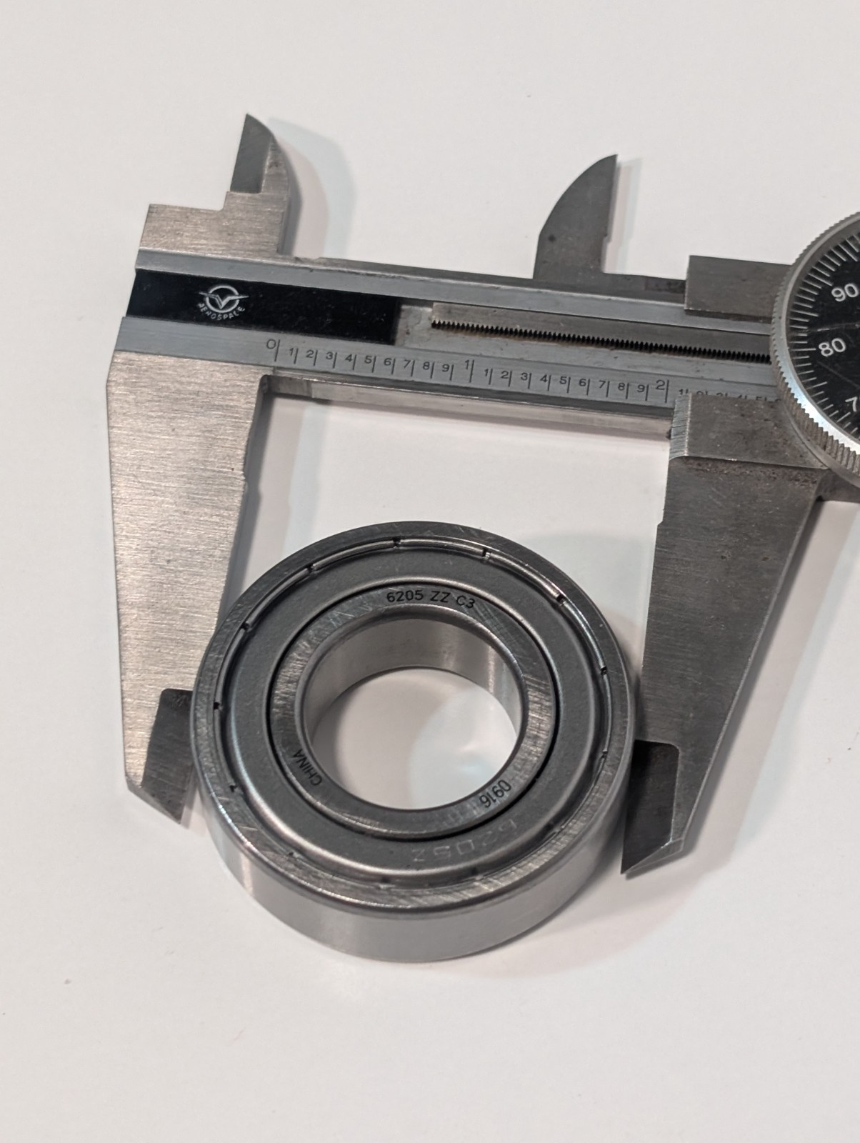 Lot of 2: unbranded 6205-ZZ-C3 metal single-row deep groove ball bearings
