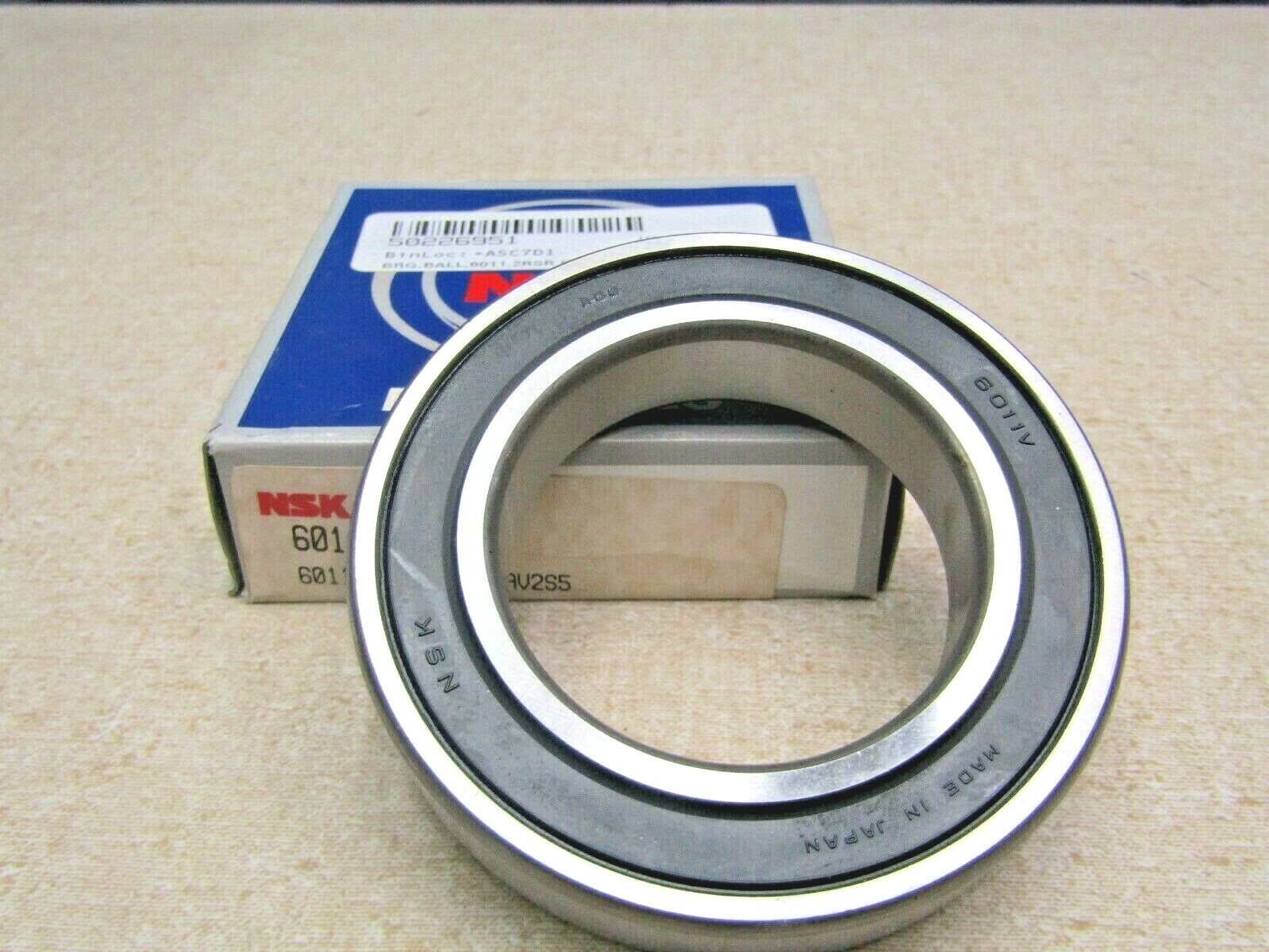 NSK Japan 6011VV C3, 6011-2RS 55mm X 90mm X 18mm Deep Groove Sealed Bearing