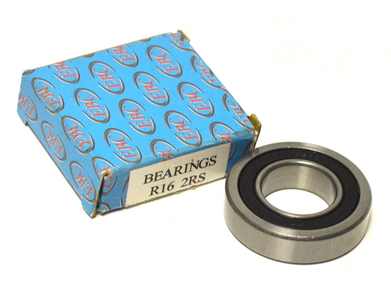 NEW EBC R16-2RS SEALED BALL BEARING 1.000″ X 2.000″ X 0.500″ (2 AVAILABLE)