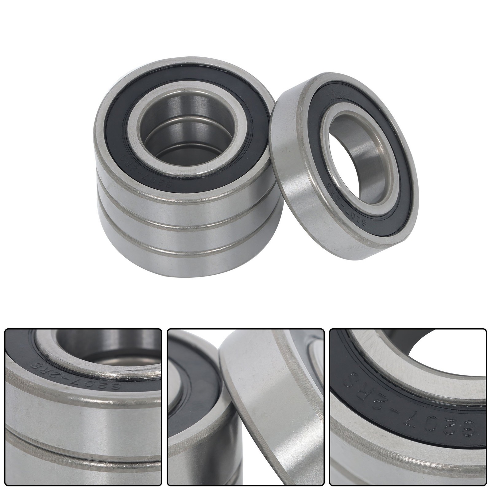 6207-2RS Deep Groove Ball Bearings 10pcs 35x72x17mm Set