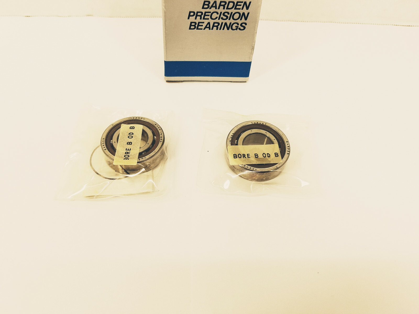 (Box of 2) Barden Precision Bearings 102HDL Angular Contact Ball Bearing – New