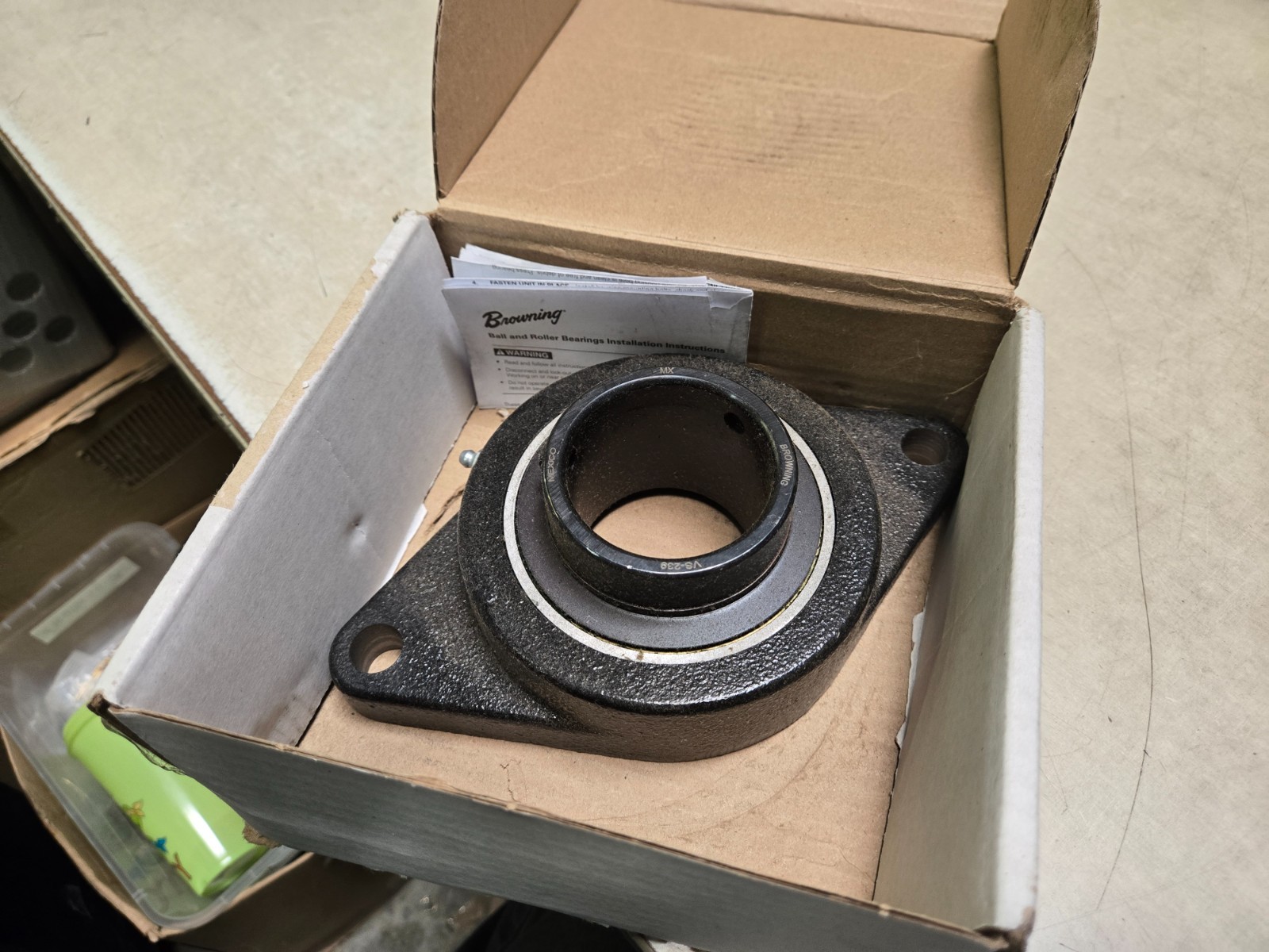 NEW OPEN BOX BROWNING 2-BOLT FLANGE BEARING 2-7/16″ BORE VF2S-239