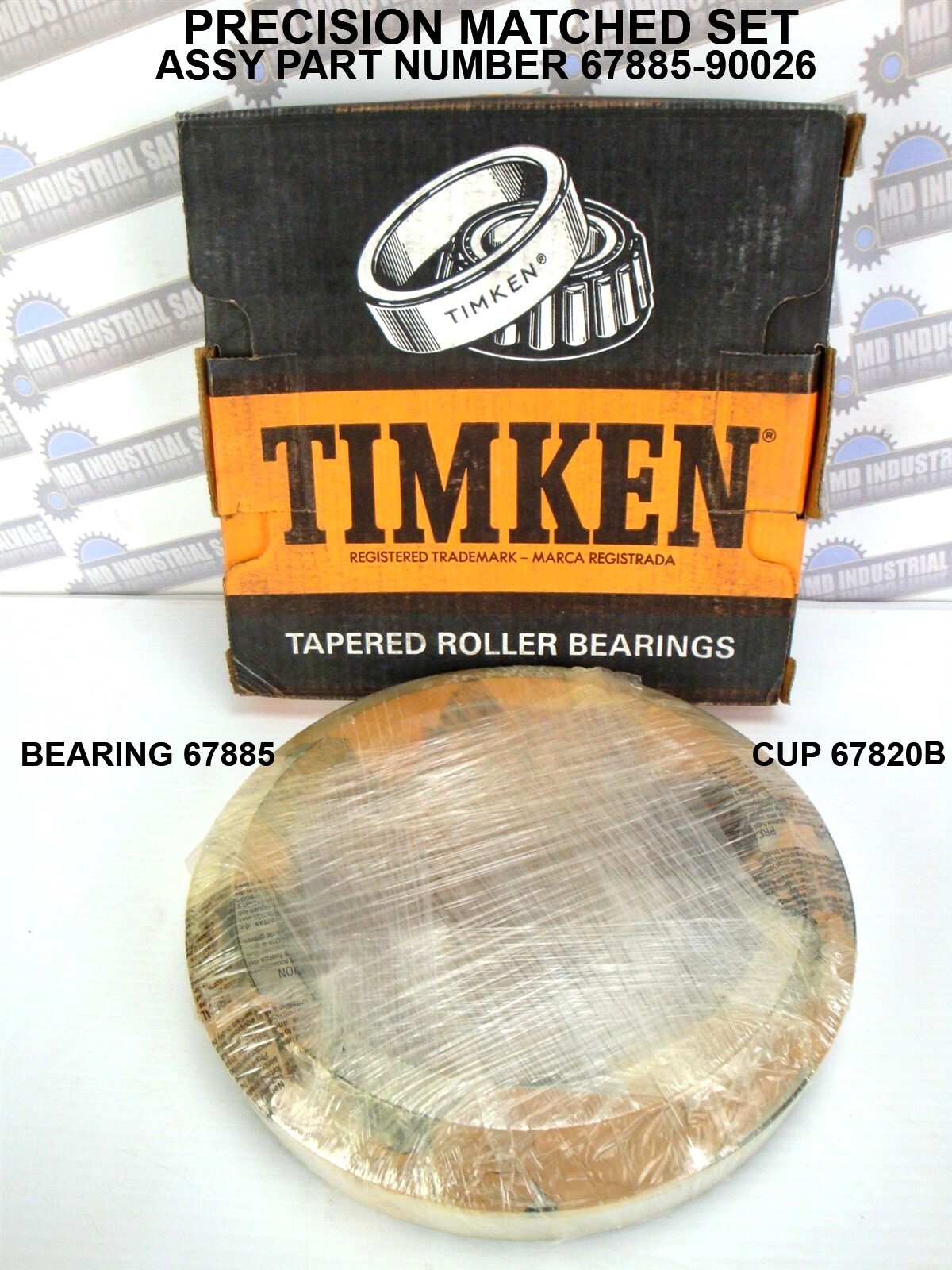 TIMKEN – 67885-90026 67820B Tapered Roller Bearing 7.5 x 10.5 x 1.875 (NEW)
