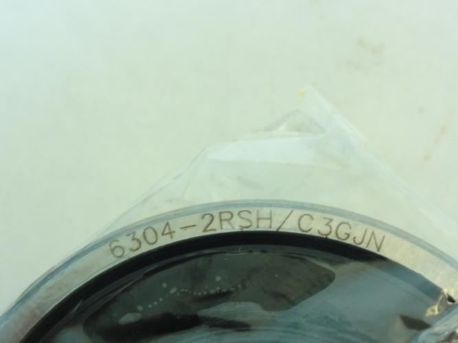 188903 New-No Box; SKF 6304-2RSJEM Ball Bearing; 20mm ID; 52mm OD; 15mm Width