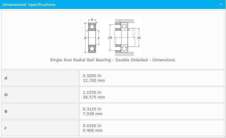 1PC NTN R8ZZ Miniature / Extra Small Ball Bearing 12.700×28.575×7.938mm
