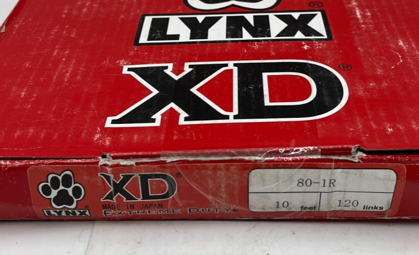 Lynx XD 80-1R Extreme Duty Roller Chain Gray 10 Feet x 120 Link