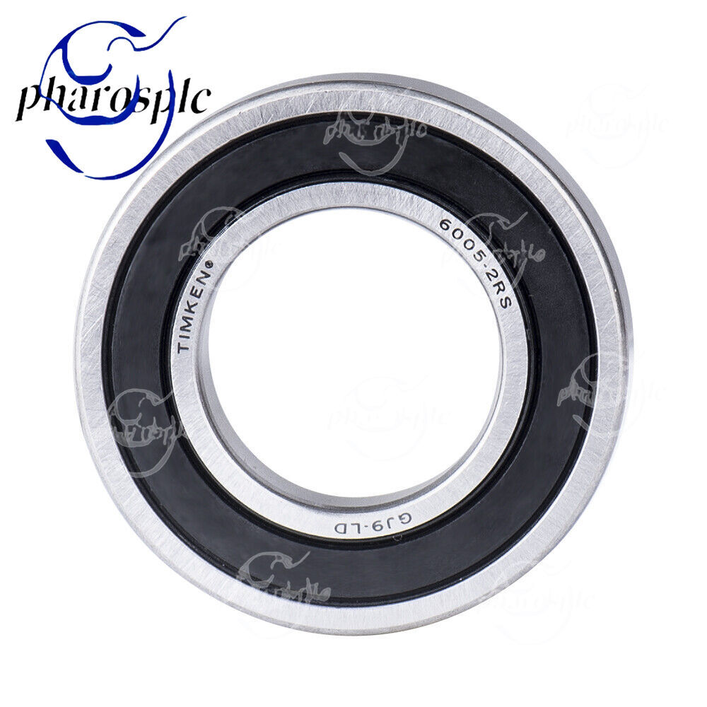 (2 PACK) TIMKEN 6005-2RS 25X47X12MM Double Rubber Seal Ball Bearings