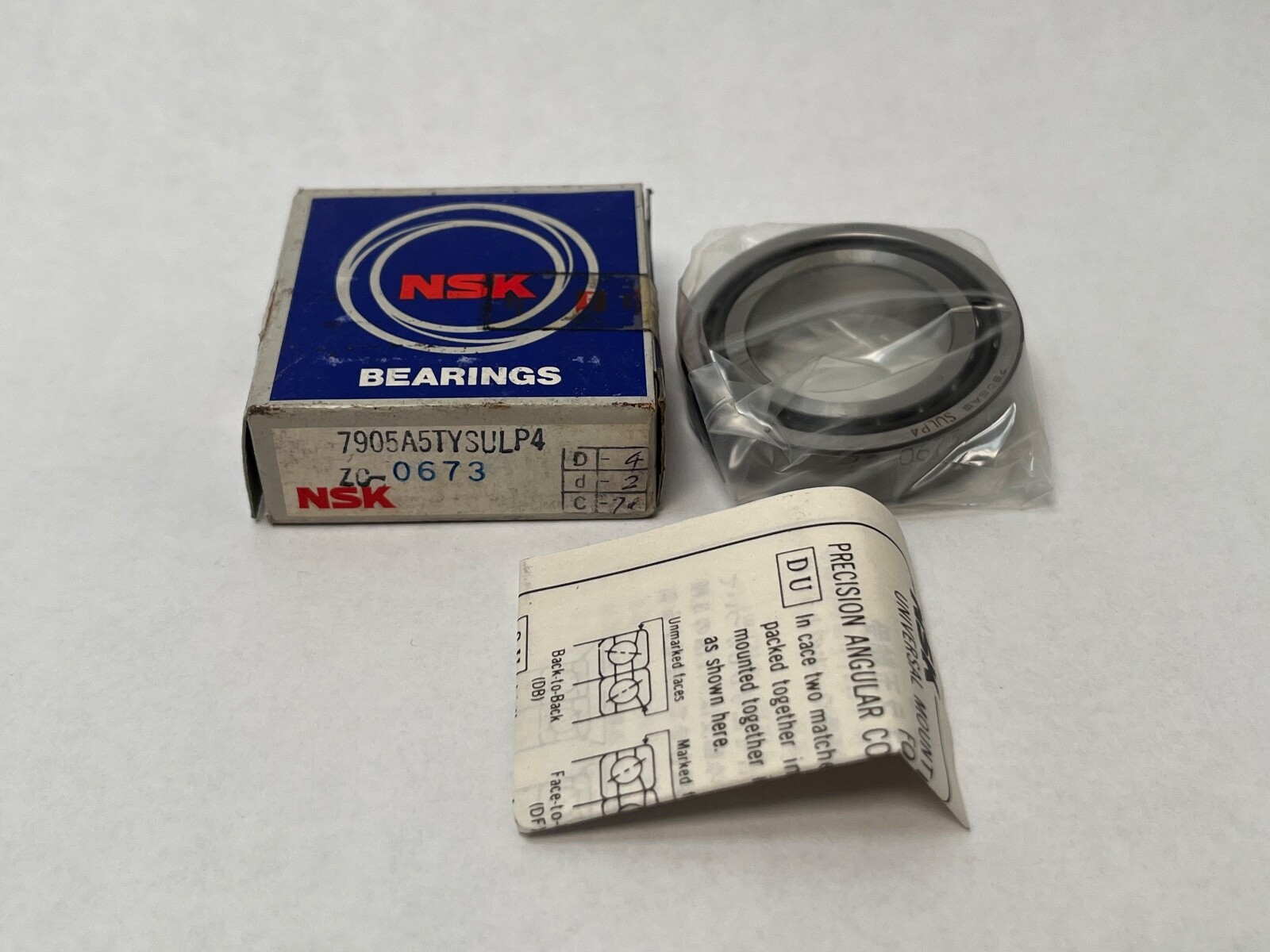 NSK 7905A5TYSULP4 Bearing 25x42x9 mm 71905 7905-A5-TY-SUL-P4 Japan
