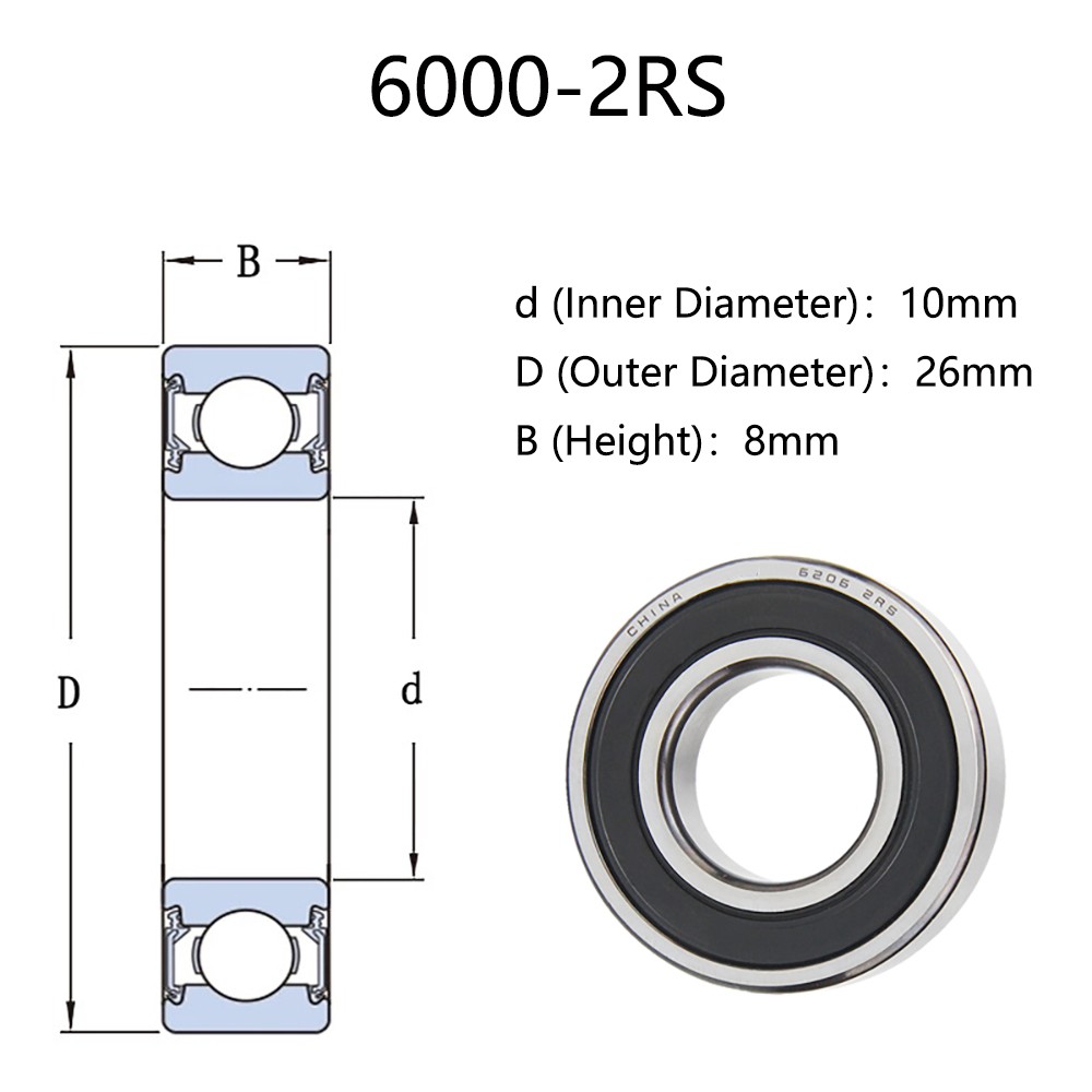 BEARINGS 6000 – 6007 2RS – RUBBER SEALED – Multi variations – ALL SIZES