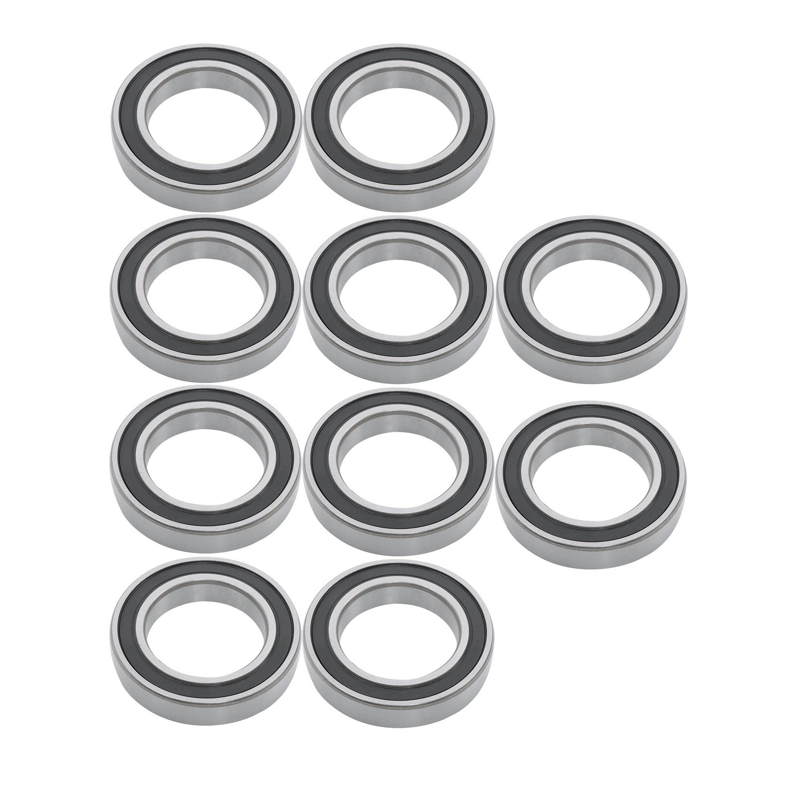 10pcs 6010-2RS Ball Bearings 50x80x16mm Double Rubber Sealed Industrial