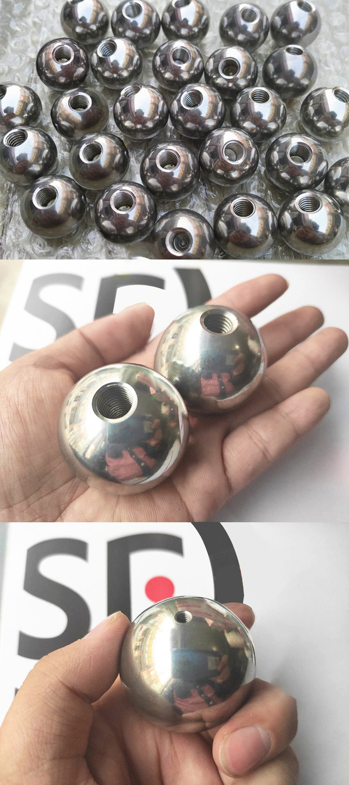 5-20mm Diameter Stainless Steel Solid Ball With M2 Thread / Steel M2 Thread Ball