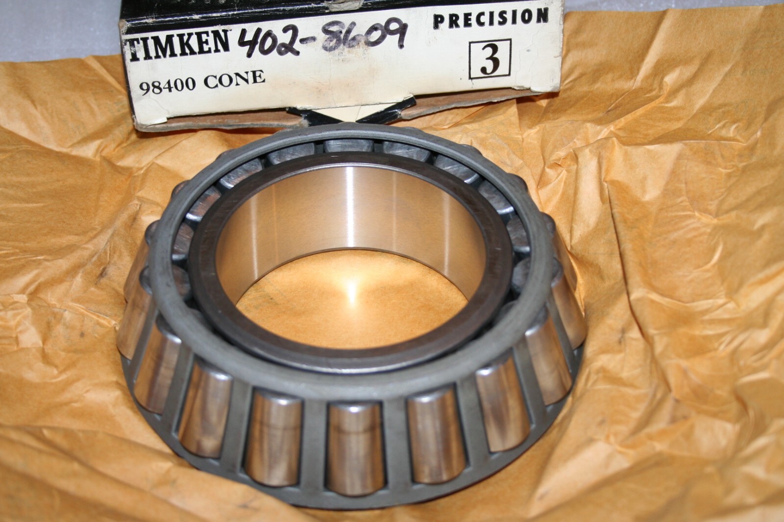 TIMKEN 98400-3 Tapered Roller Bearing Cone Class 3 Precision; 4″ Bore – NEW –