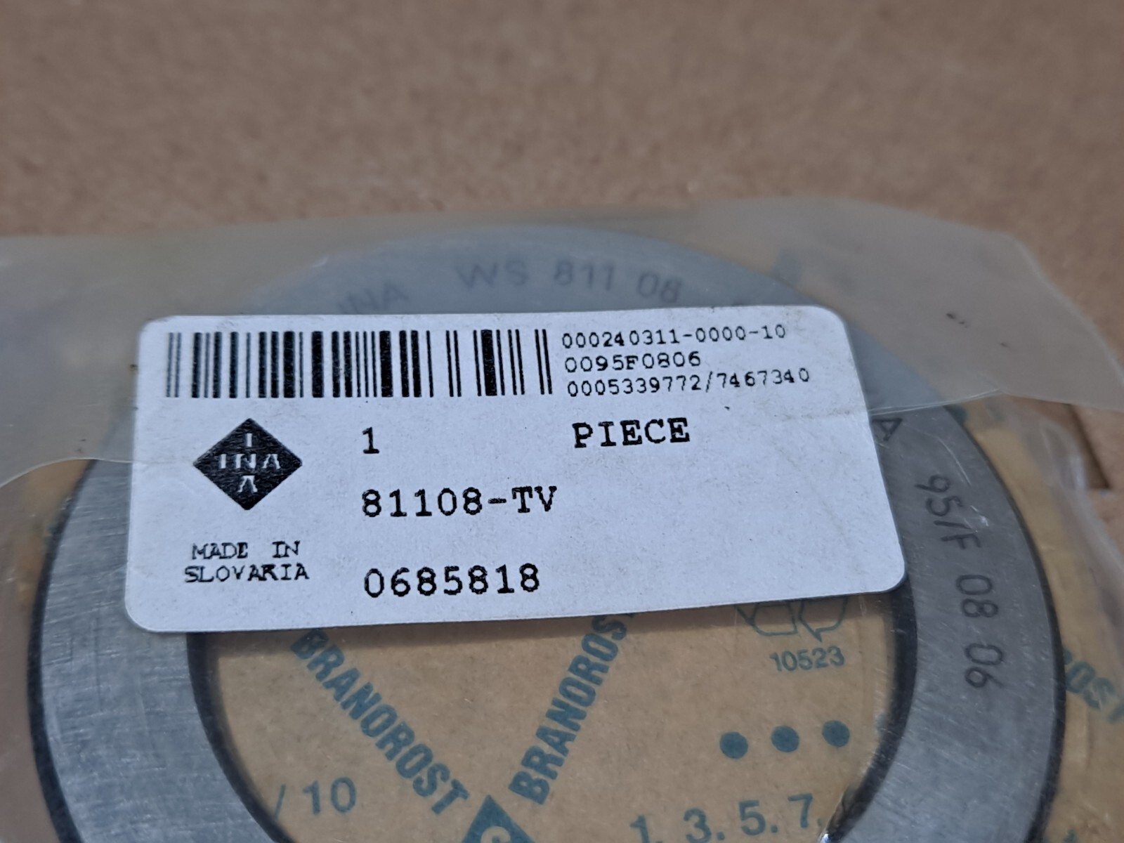 NEW INA 81108-TV THRUST ROLLER BEARING WS 811 08 GS 811 08 Fast Shipping