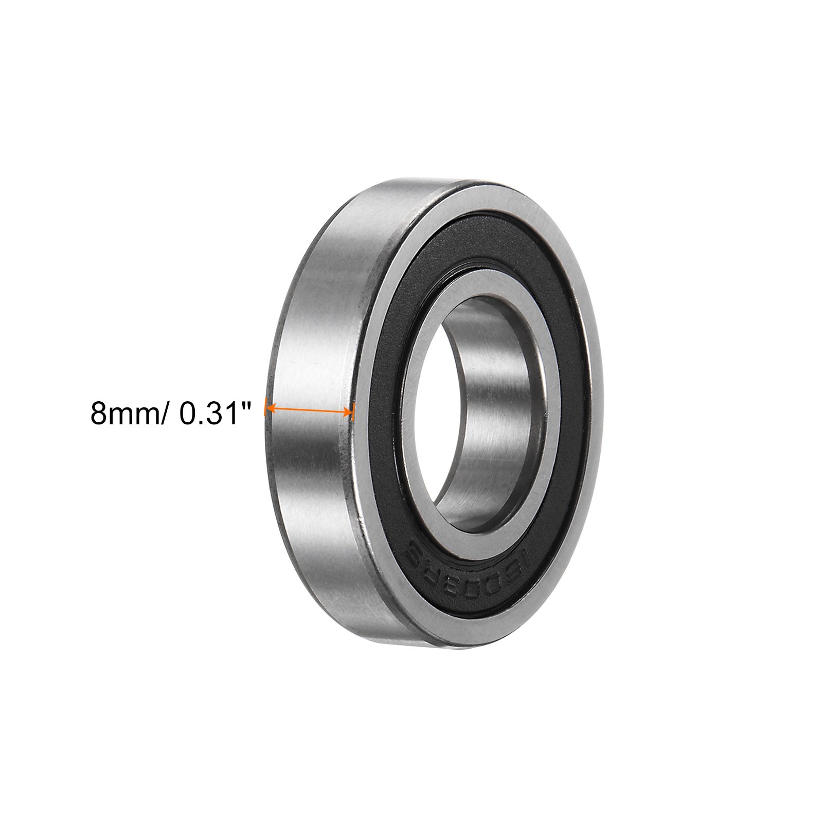 16003-2RS Deep Groove Ball Bearing, 2pcs 17 x 35 x 8mm Z0 Double Rubber Bearing