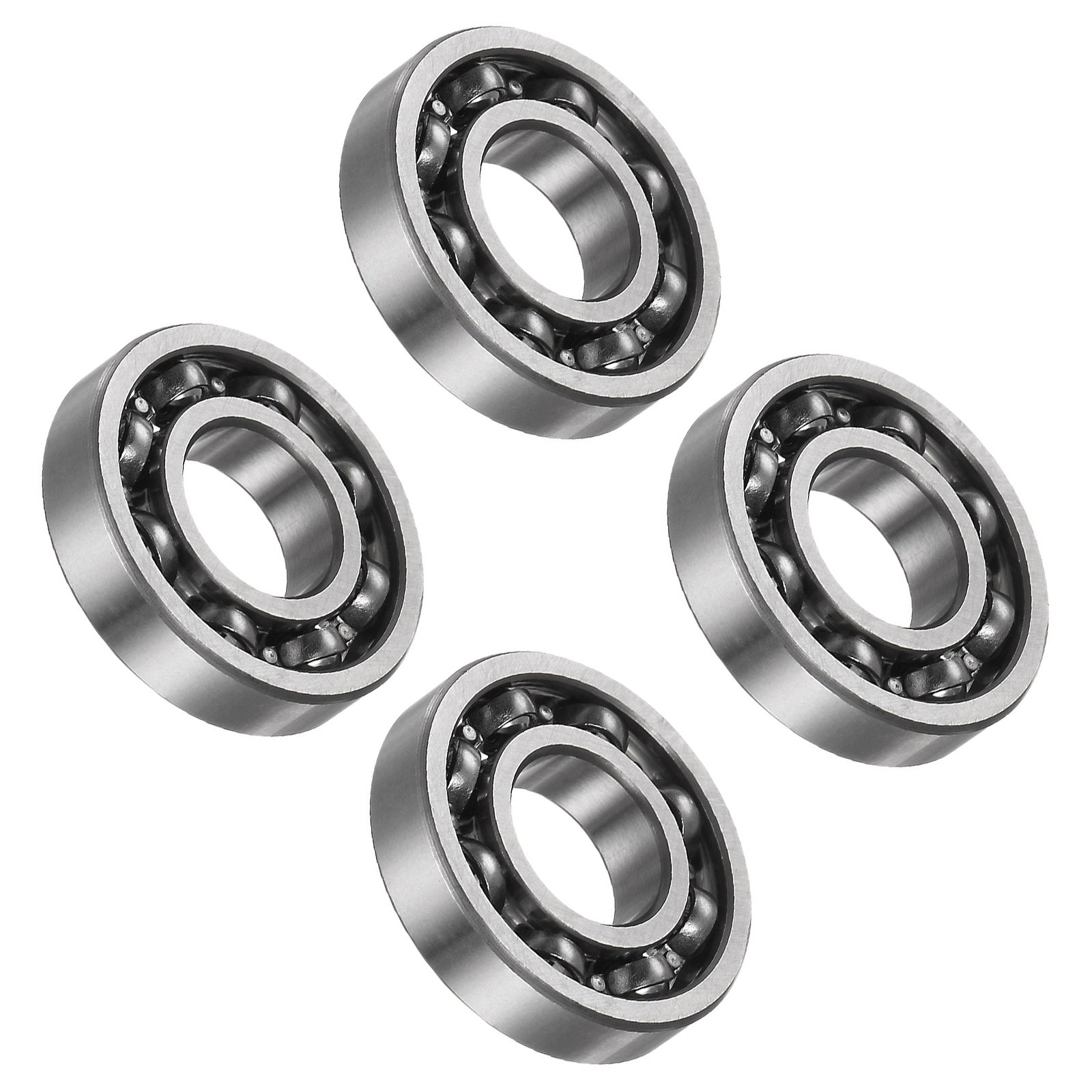 4pcs Chrome Steel R8 Deep Groove Ball Bearing Open Type 1/2″ x 1 1/8″ x 1/4″