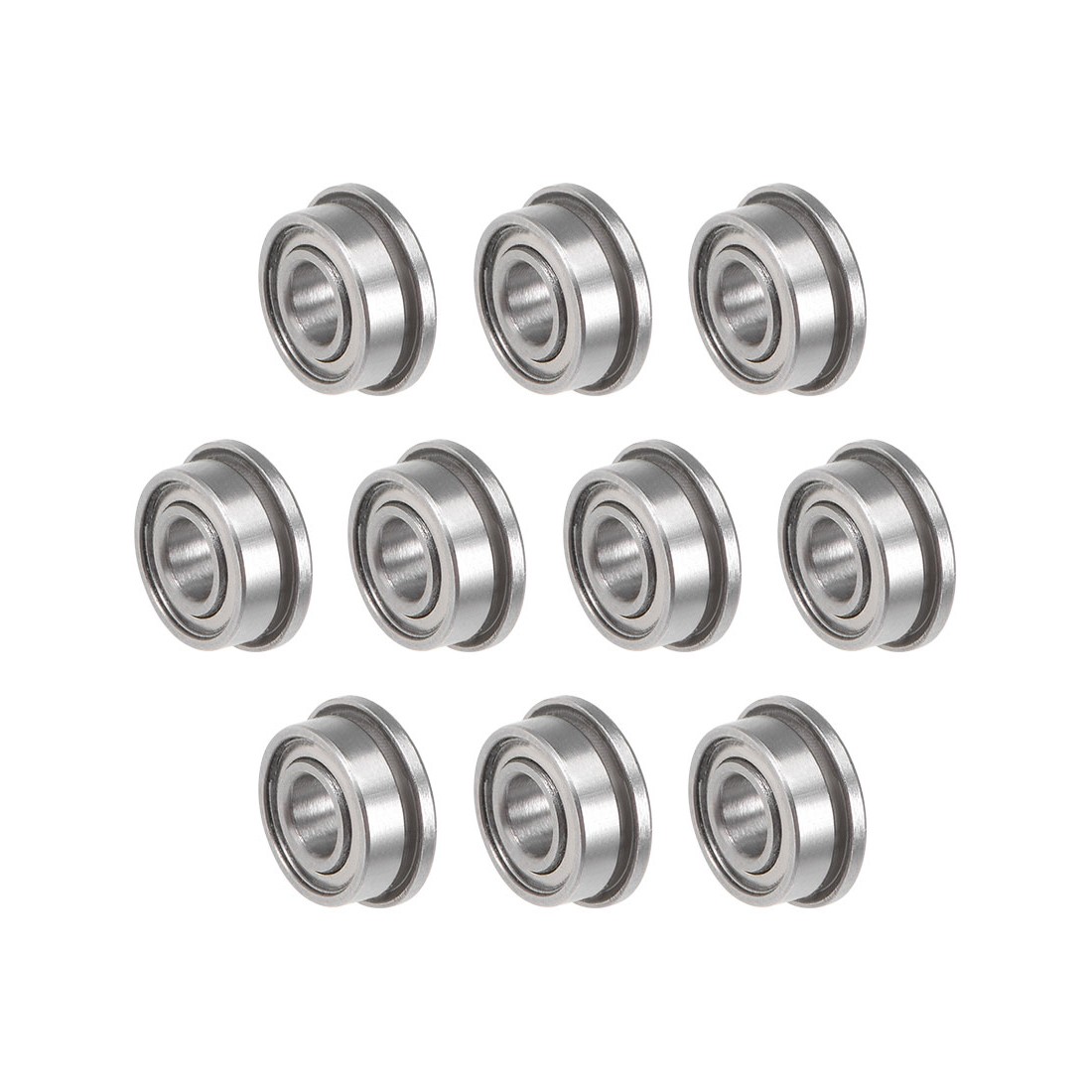 10 Pcs-Flange Ball Bearing,Shielded Chrome Bearings F683ZZ