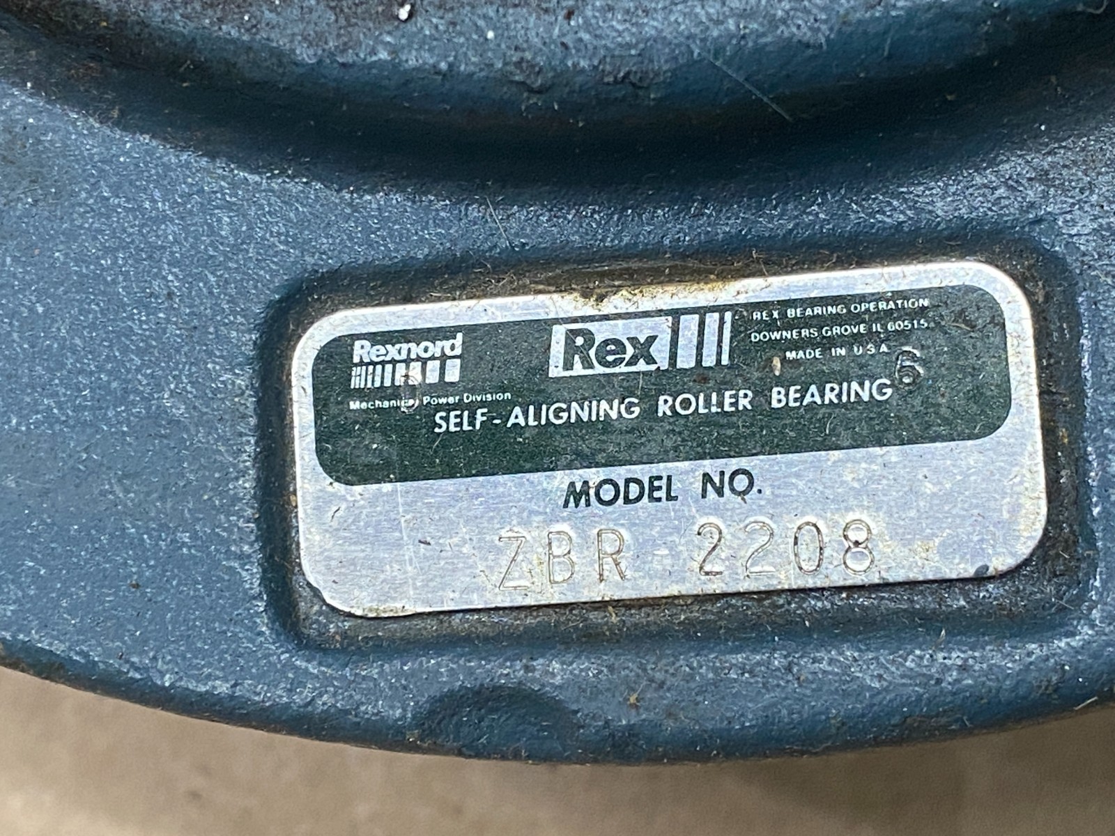 REXNORD ZBR 2208 Rex Self-Aligning Spherical Roller Bearing Unit ZBR2208