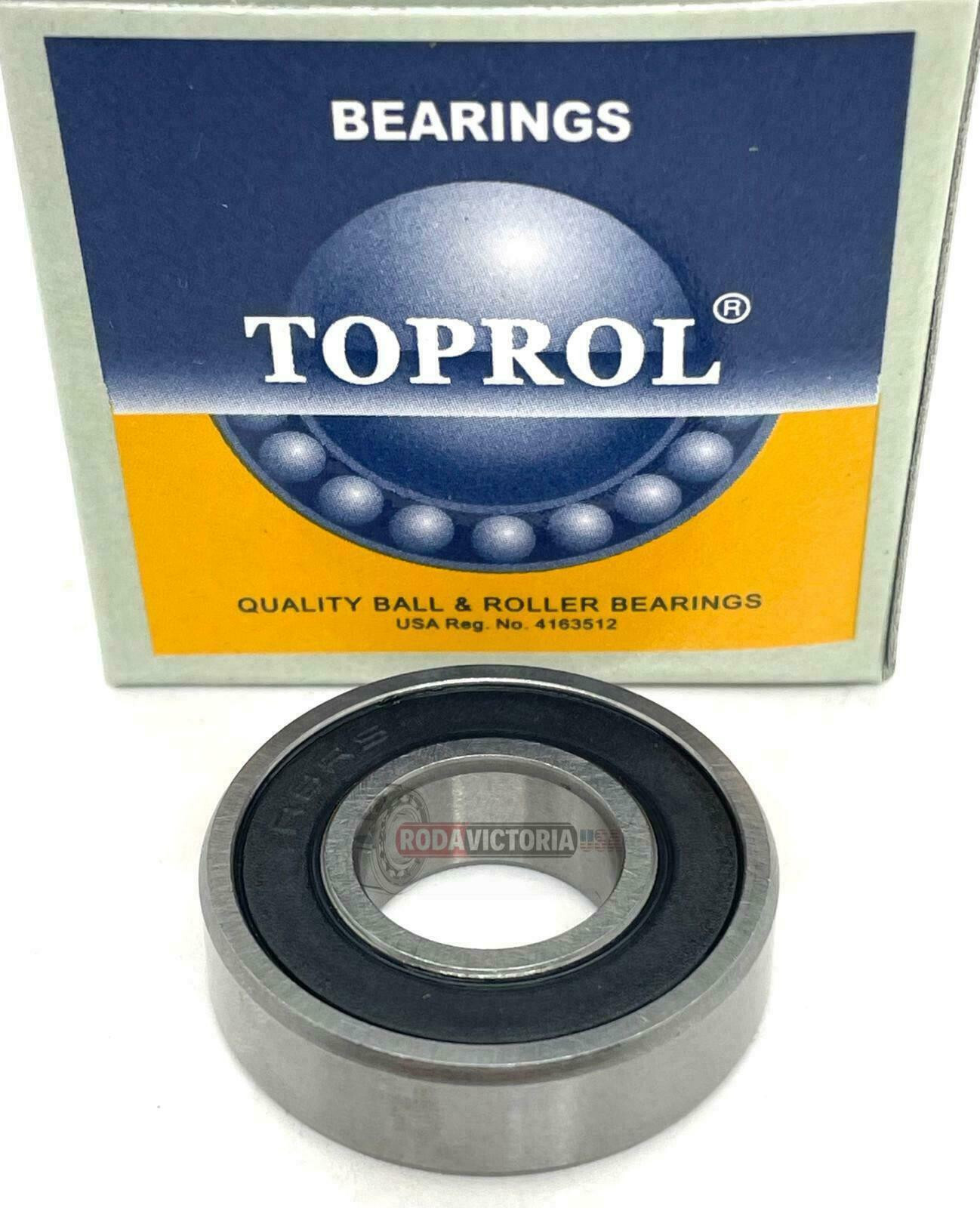 TOPROL R8-2RS C3 Premium Rubber Sealed BallBearing 1/2″x1-1/8″x5/16″ R8RS TOPROL