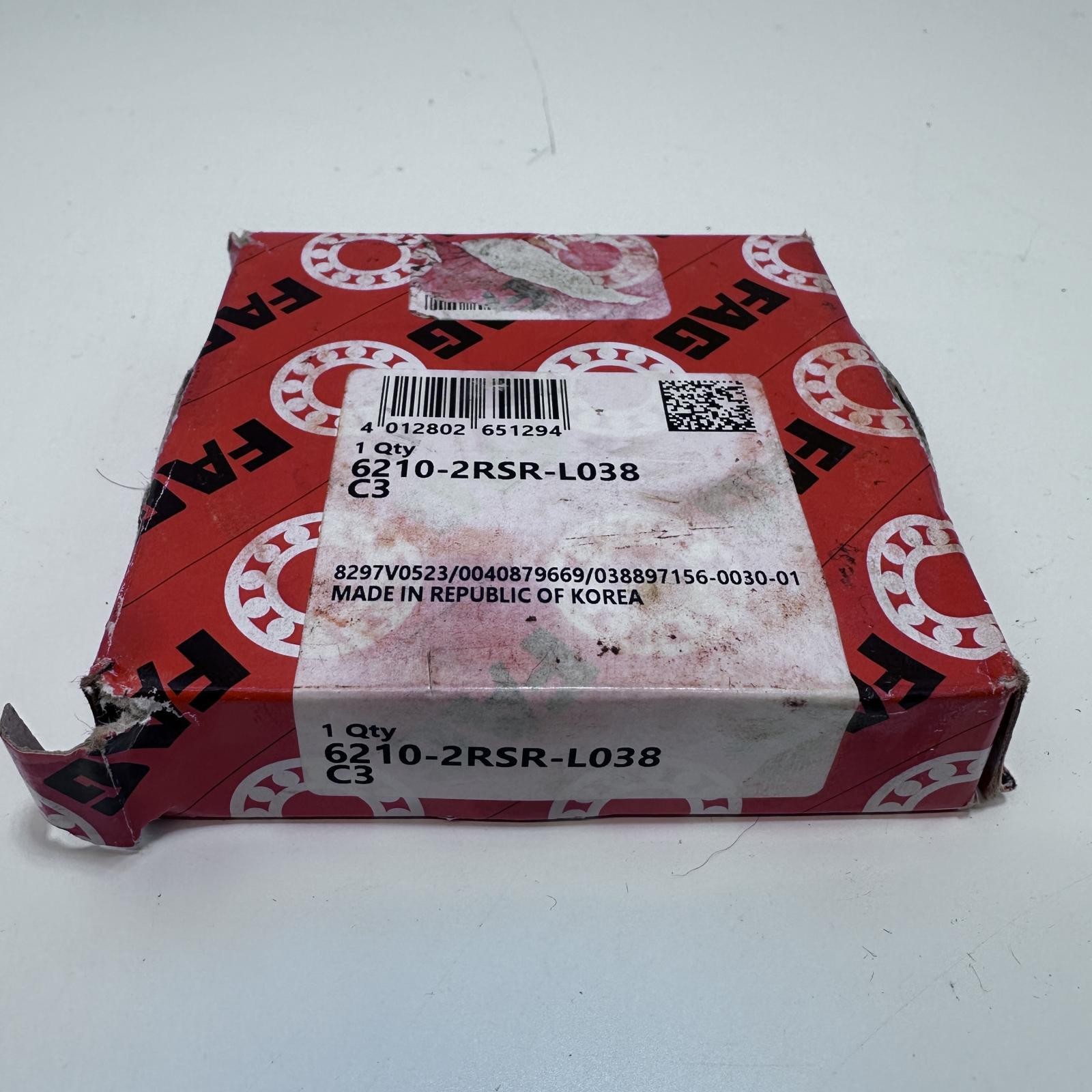 FAG 6210-2RSR-L038-C3 Angular Contact Bearing 50mm x 90mm