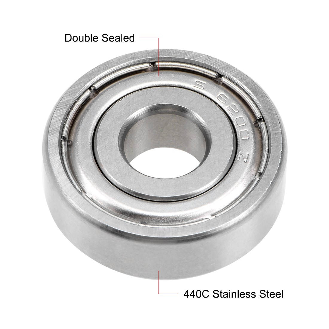 S6200ZZ Stainless Steel Ball Bearing 10x30x9mm Double Shielded 6200Z Bearings