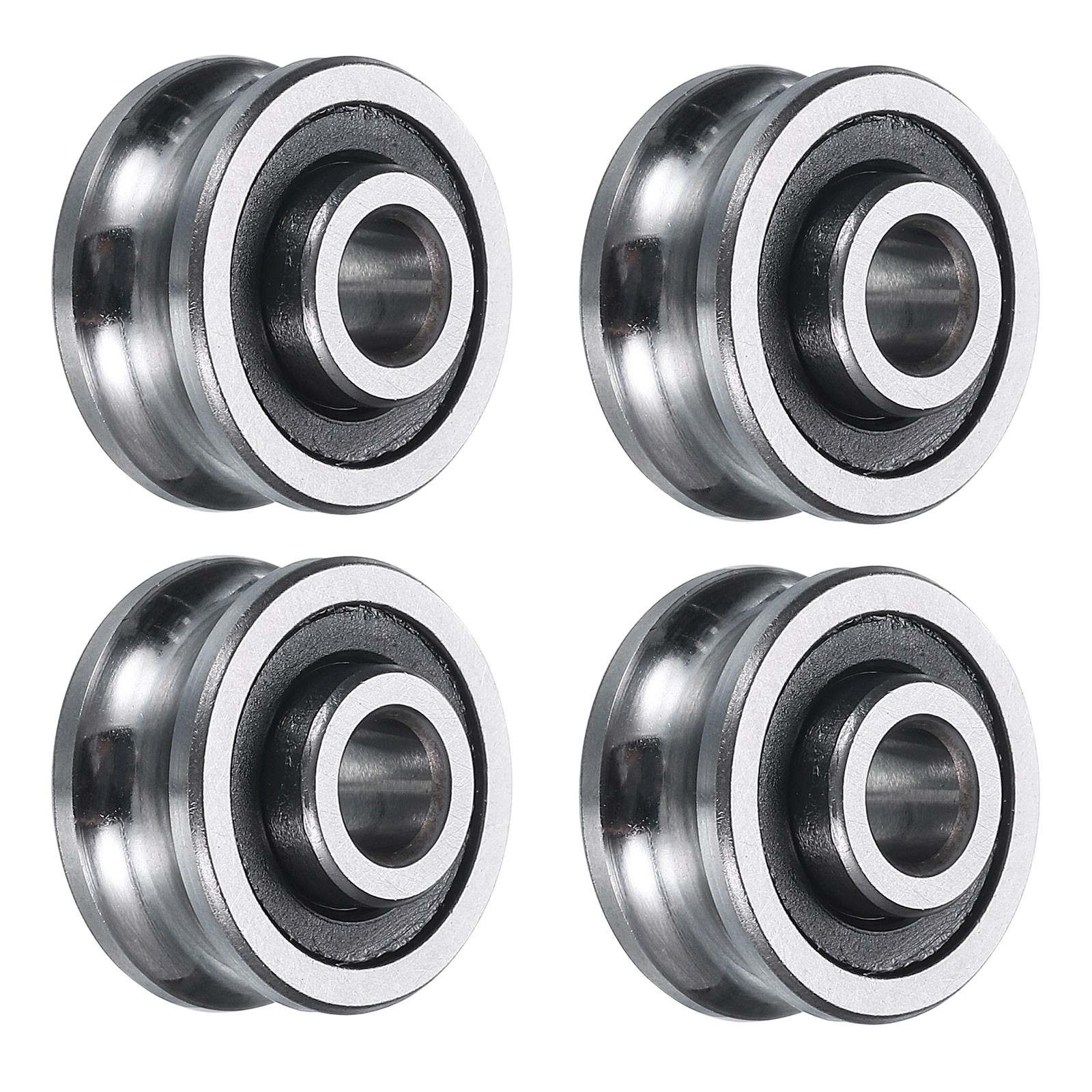 4pcs SG15 U Groove Track Guide Bearing 5mm x 17mm x 8mm U Groove Roller Wheel