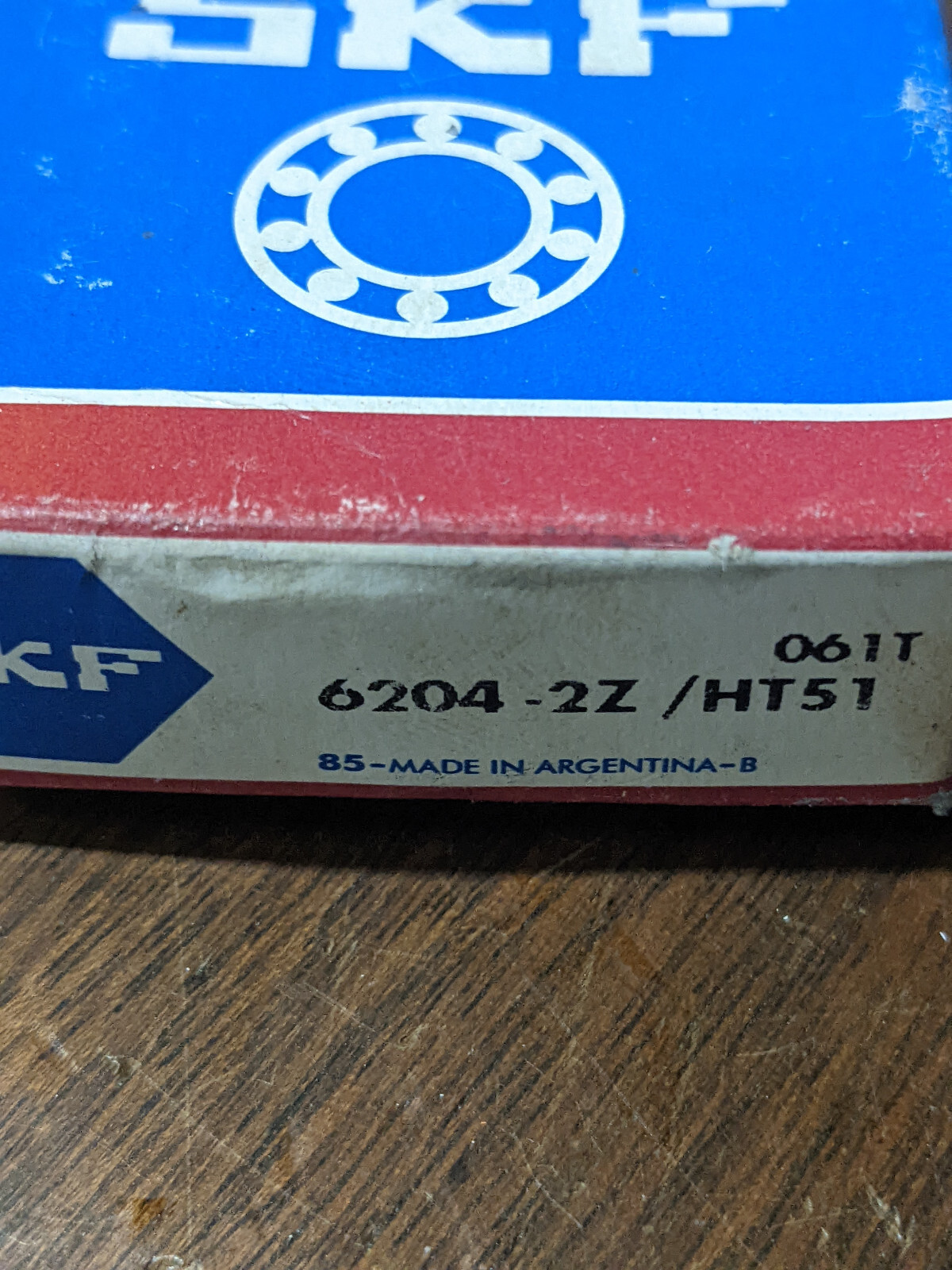 New SKF-6204 2Z HT51 SINGLE ROW Shielded BALL BEARING