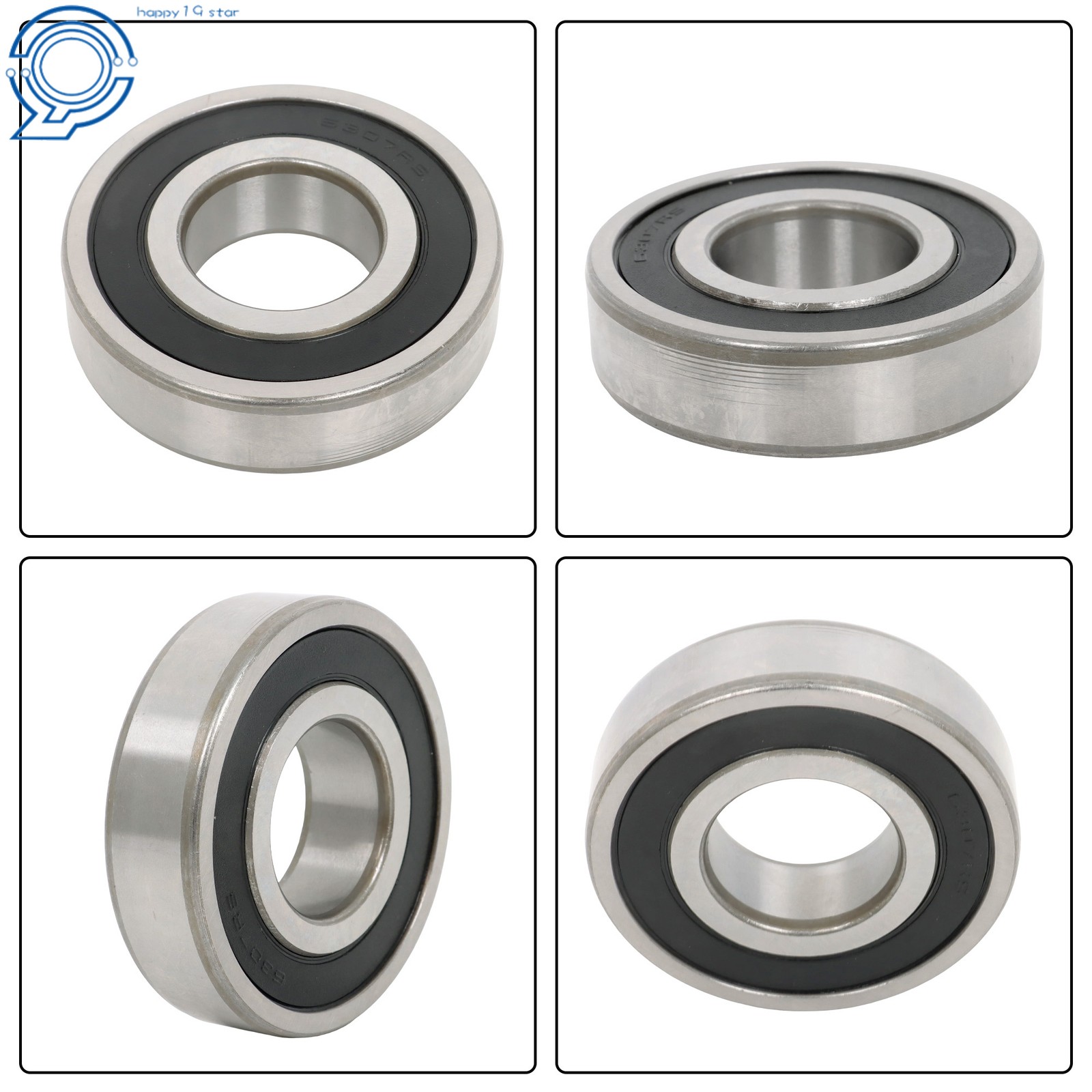 35x80x21mm Ball Bearing 6307-2RS 2 Count Rubber Sealed High Precision