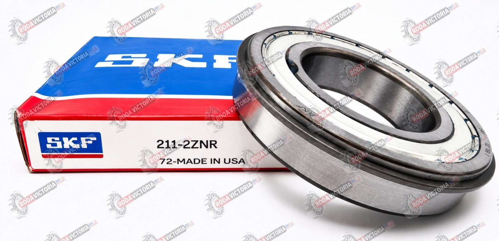 SKF 211 2Z NR Deep Groove Ball Bearing Double Shielded Snap Ring 55x100x21 mm