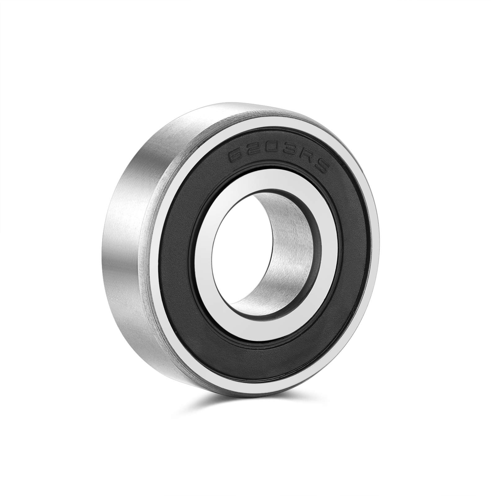 6203-2RS Double-Rubber Sealed Greased Ball-Bearings – 17x40x12mm, 2 Pcs,…