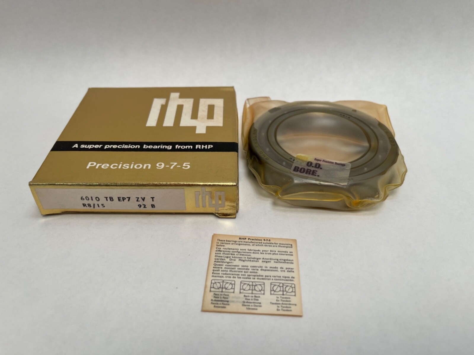 RHP 6305TBP4 Bearing 25x62x17 mm 6305 T/TB P4 MM-305-K England