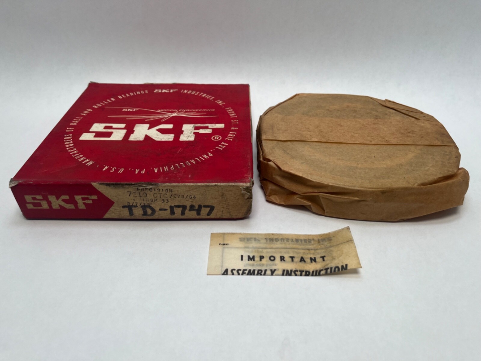 SKF 7219CTCC78G4 Bearing 95x170x32 mm 7219C 7219-CTC-C78-G4 USA